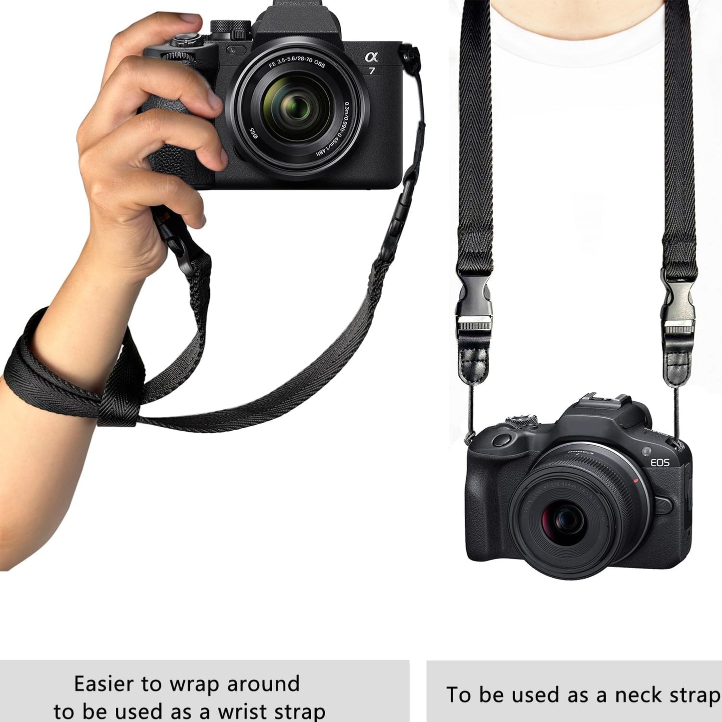YMTHamaz3 Buckle,Washable,Black,39 Inch Camera Neck Straps Short,Binocular Strap with Quick Release