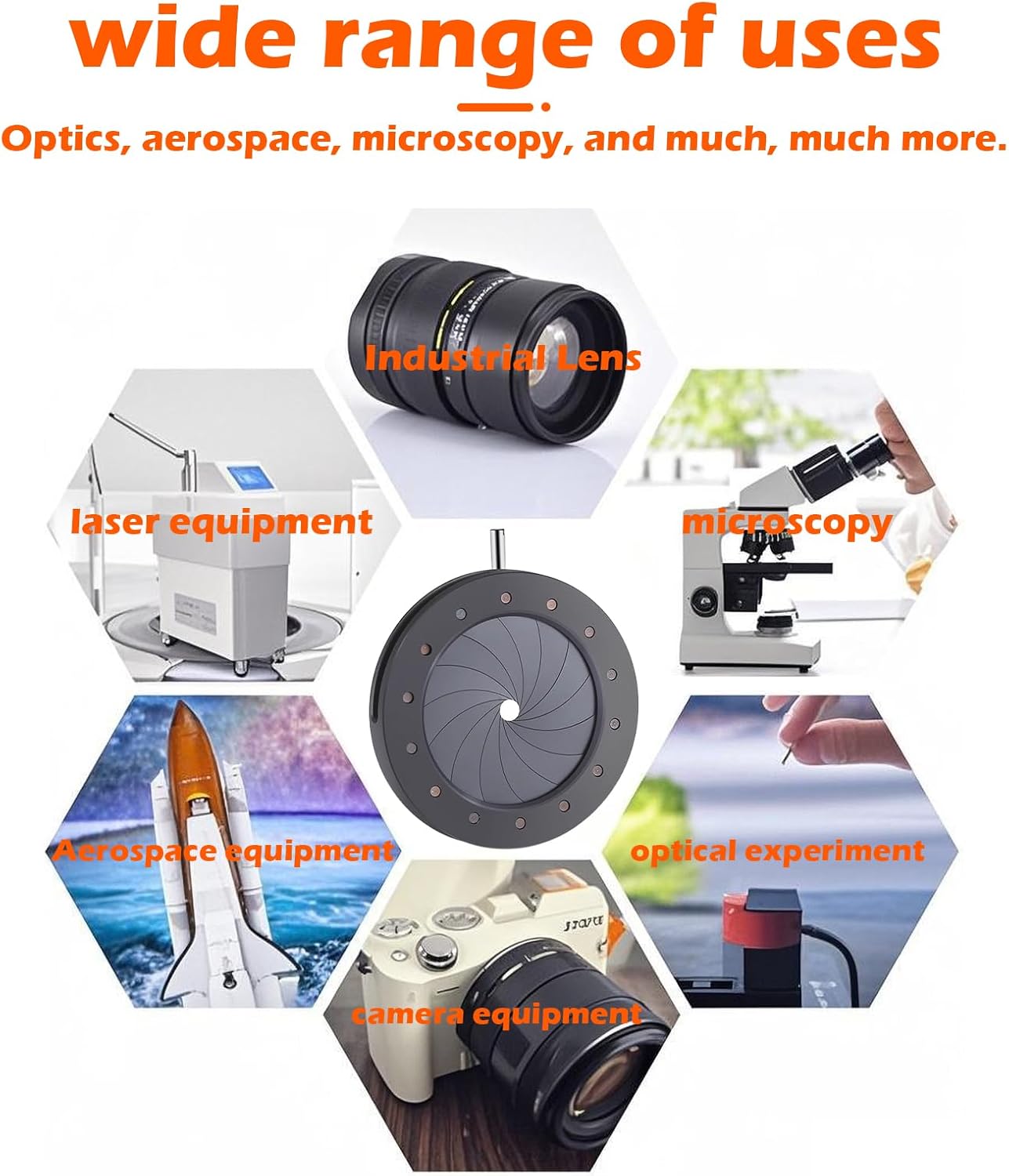 FotoAene Microscope(SK25) Microscope Adjustable Iris Aperture Diaphragm Aperture Adjustable Lens Optical Diaphragm