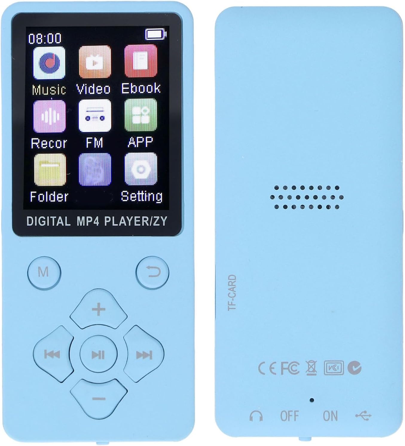 LICAEVEY MP3 1.8in 16G, 128GB Player with Bluetooth, Color Screen Portable HiFi Sound Music Player for Kids, Built