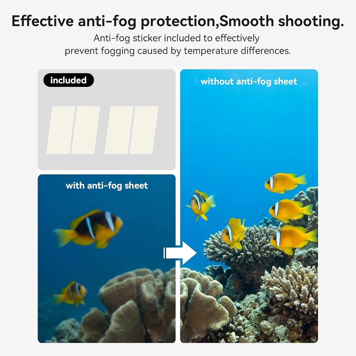 UTEBIT 6 196FT/60M Underwater Waterproof Case for DJI Osmo Action Camera, Protective Diving Housing with Camera Handle