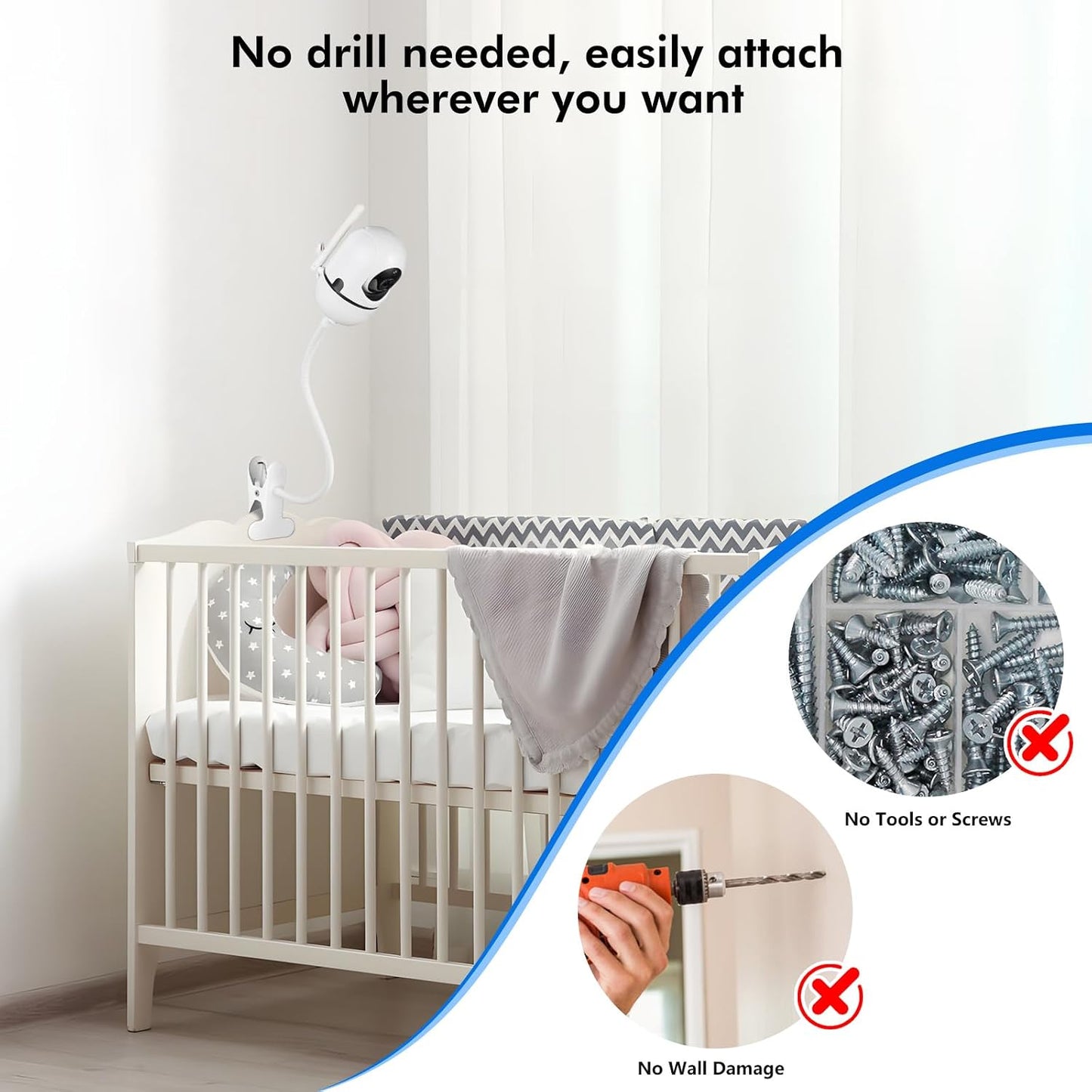 Annkoifu HB65/HB40/HB6550/HB6148/ HB6560/ HB66/ HB6339/ HB6550 SM935E, Baby Monitor Mount Compatible with HelloBaby