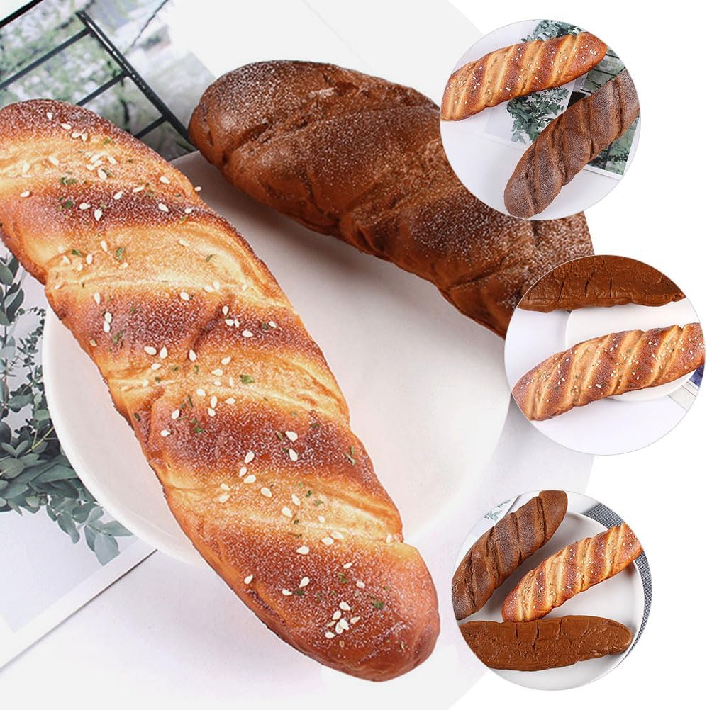 LIFKOME 9.05X2.75X1.37In Pu Artificial Bread Model Simulation Bread Photo Prop Bakery Display Kitchen Decor Lifelike