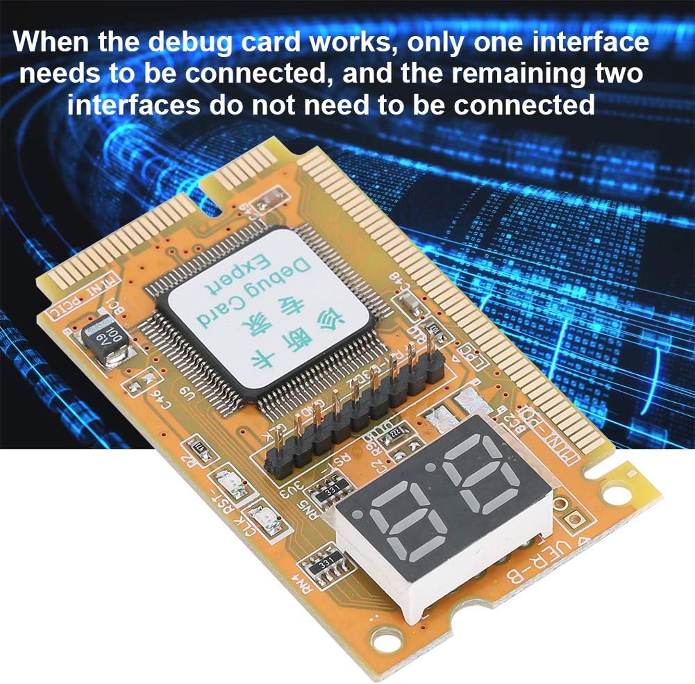 Bewinner Debug Card, Portable Computer Diagnostic Card Support Mini PCI Mini PCI-E LPC Bus Interface, Laptop Analyzer