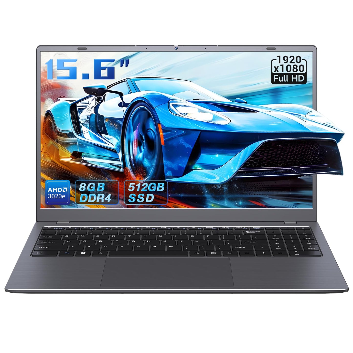 MAXVELTH 15.6 Inch Laptop Computer, AMD 3020e Processor (Up to 2.6GHz), 8GB RAM 512GB SSD, 1080P IPS FHD Display, USB3.2, Type-C, HDMI, WiFi 5, Win11 Laptop, Notebook Laptops for Business and Students