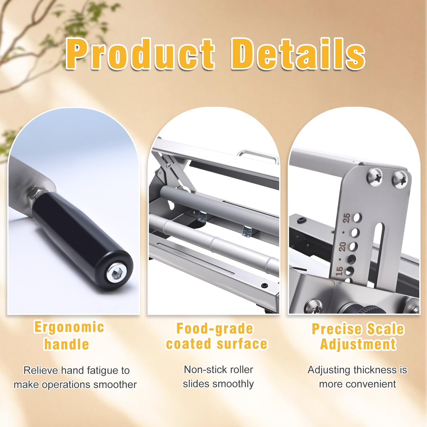 40 Inch Foldable Manual Dough Sheeter, Heavy Duty Stainless Steel Dough Rolling Machine for Home Bakery, Pizza Shop & Commercial Restaurant | A400 Model