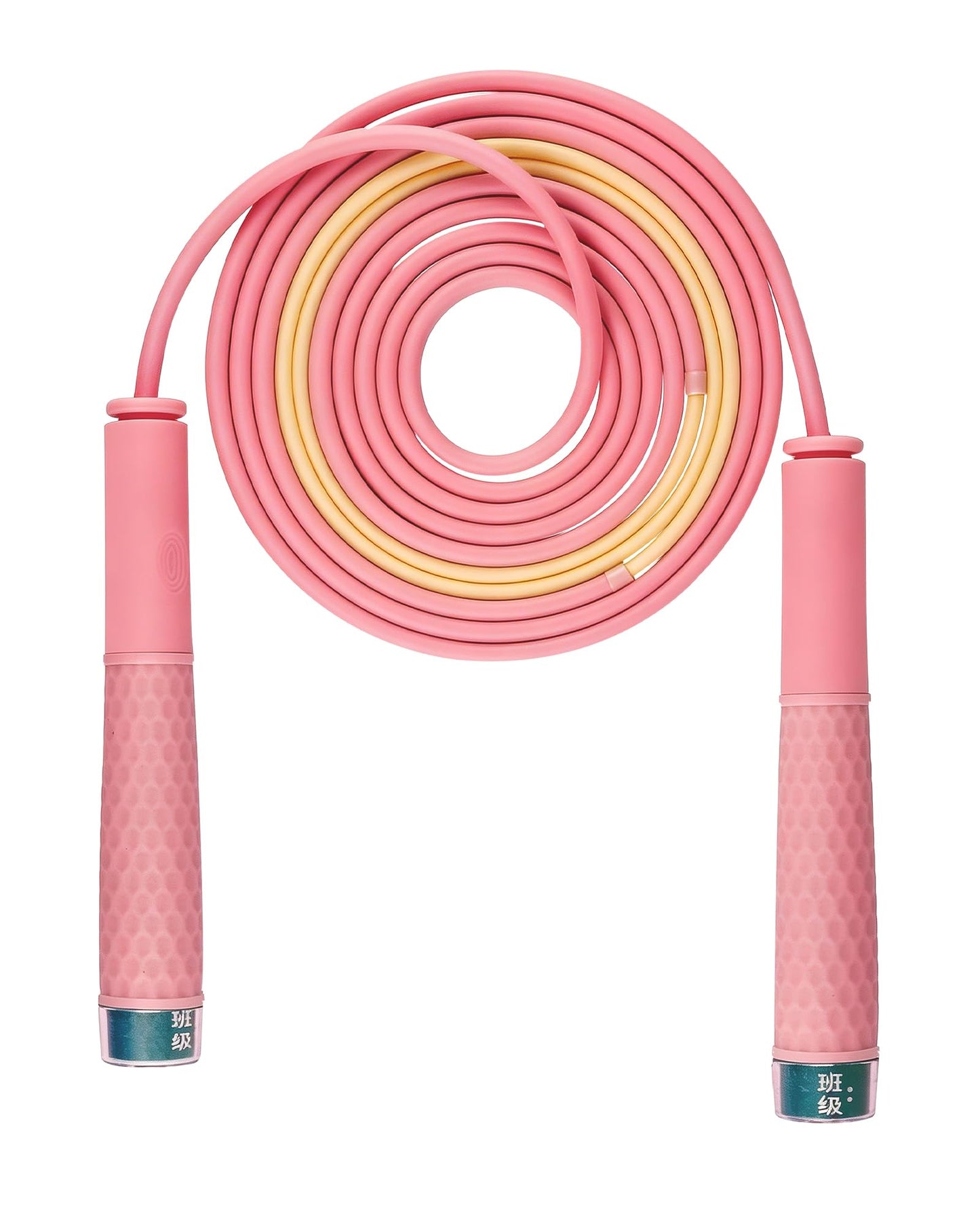 YUEDONG Dual Bearing Speed Jump Rope - Self-Locking Adjustable Length, Non-Slip Textured Grip & Fingerprint Groove for Perfect Form - Ideal for Kids & Adults (Pink, 280MM)