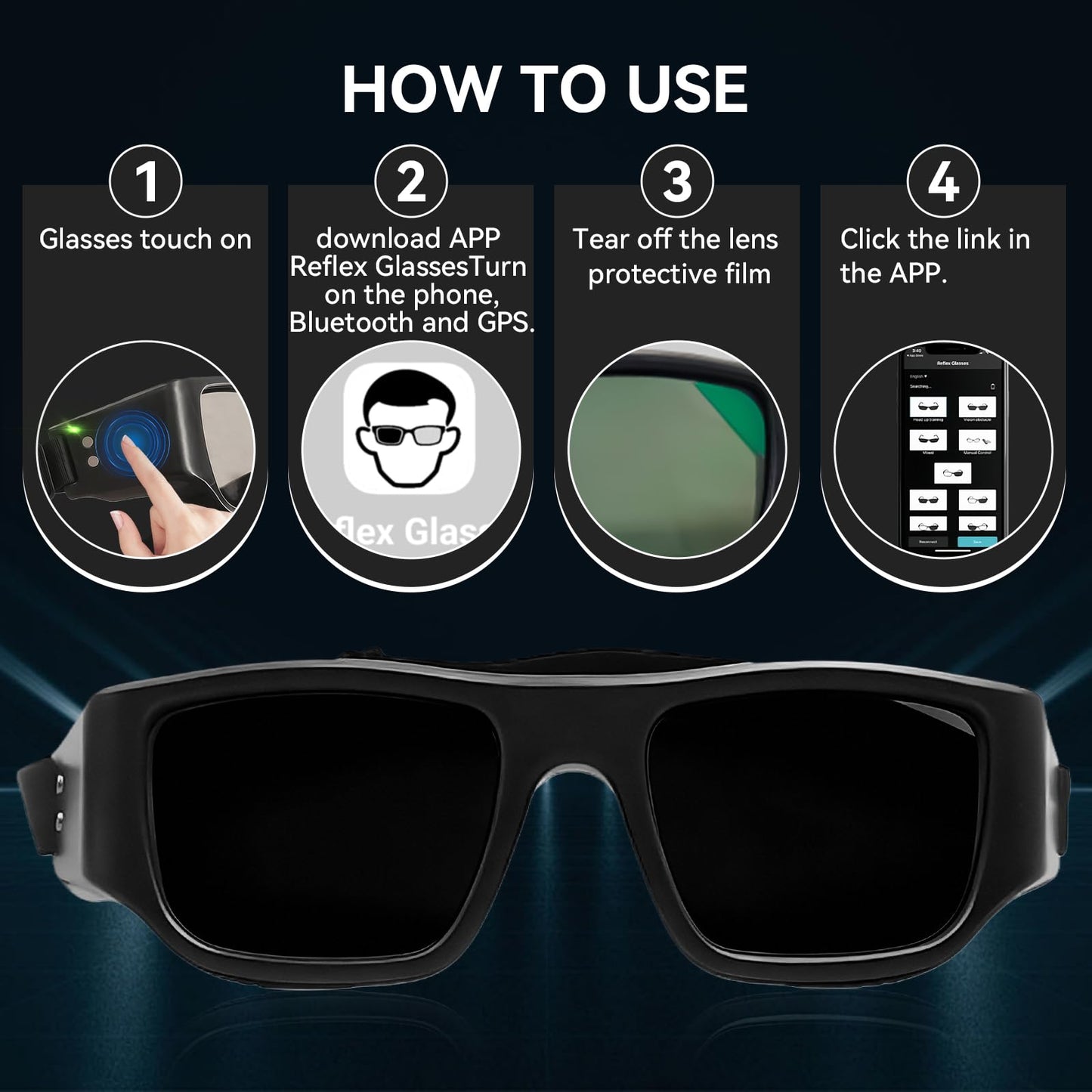 Netrix Reflex Glasses for Sports Training - Smart Vision & Reaction Speed Enhancer for Boxing, MMA, Baseball, Tennis - Adjustable Fit, Touch Control & Magnetic Charging