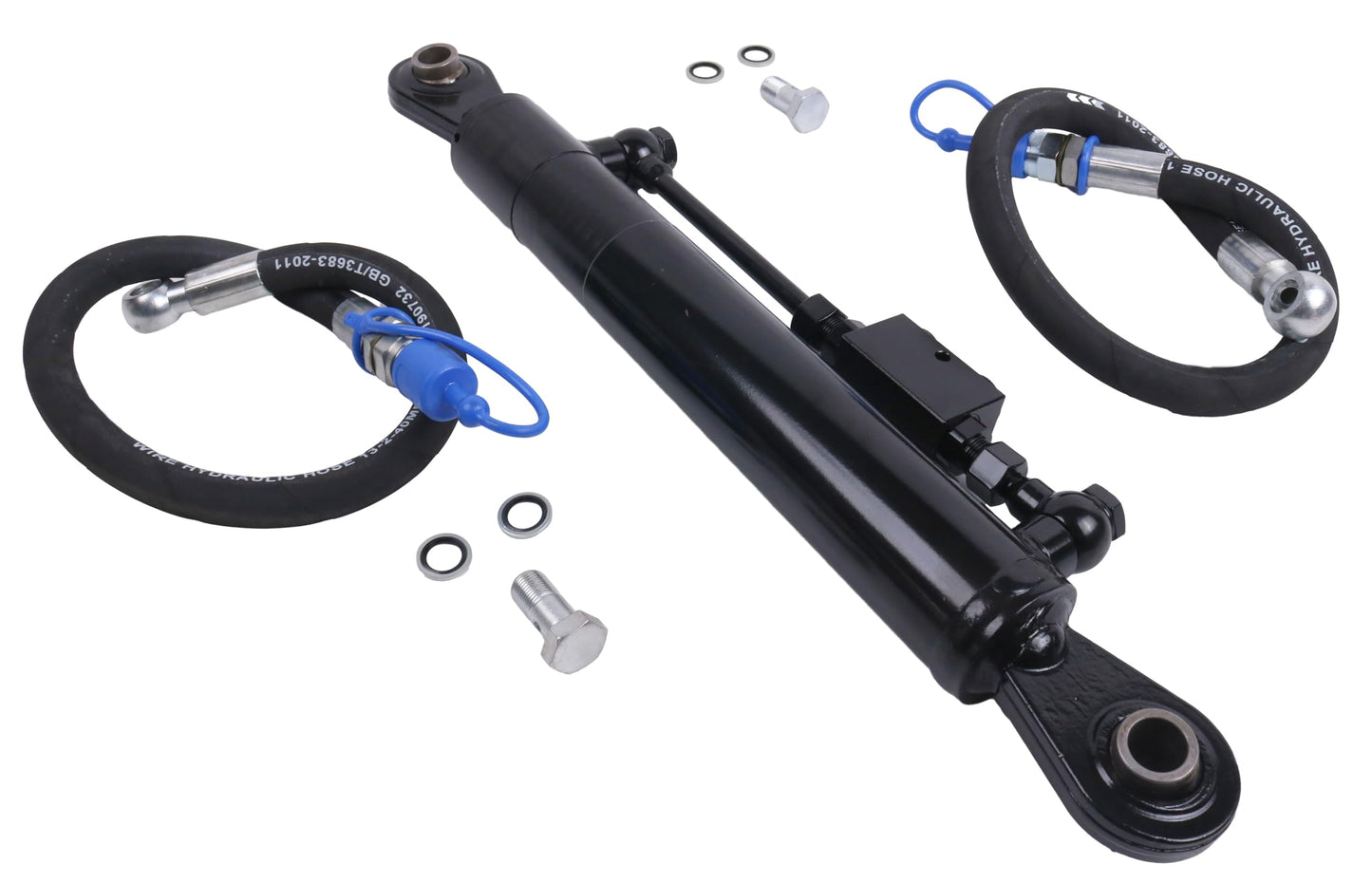 Solarhome New Hydraulic Top Link Cat. 1-1 with Locking Block 20 7/8” - 31 7/8”Bore with 2 x Hose, 2-Way Check Valve Hydraulic Cylinder Compatible with Tractors, Excavators