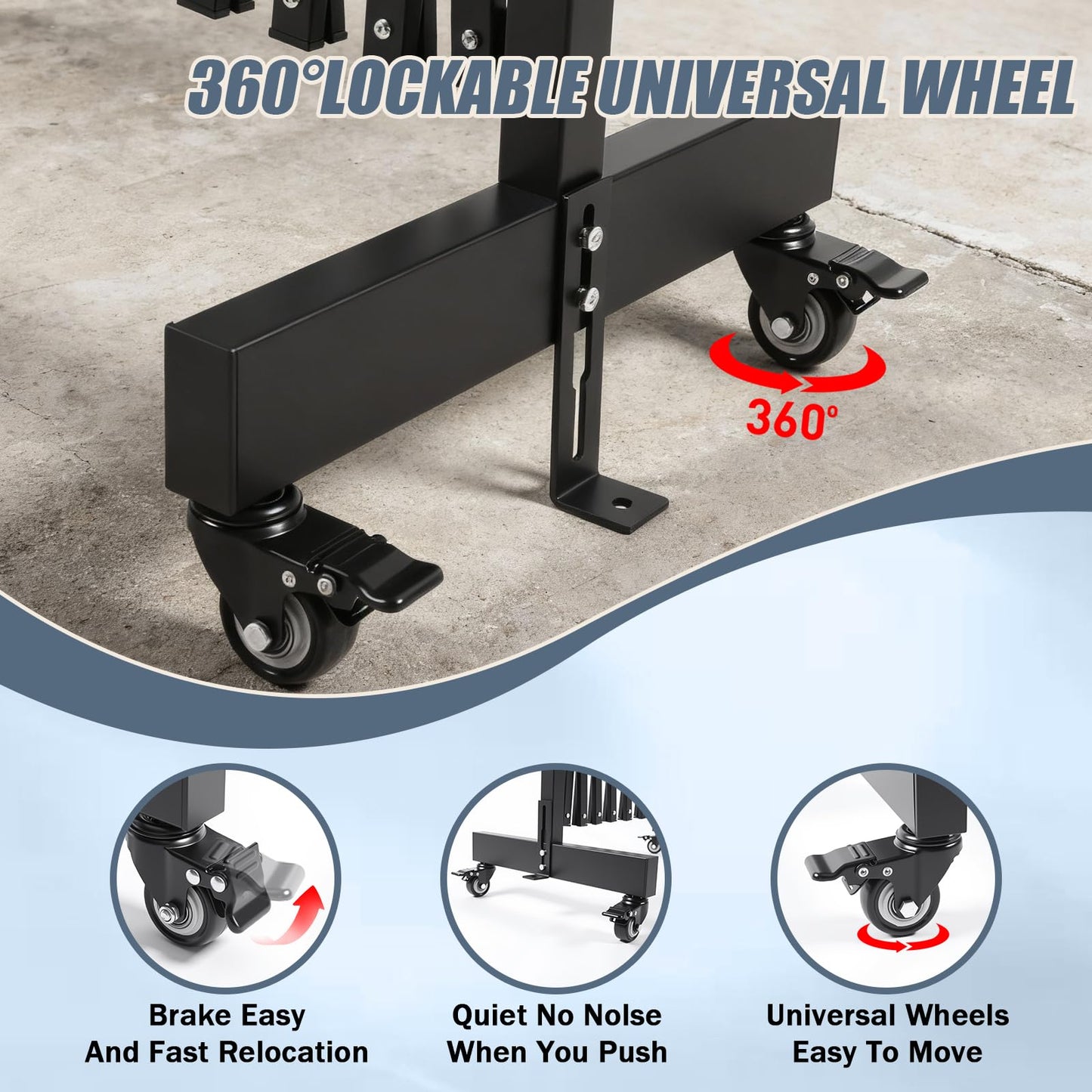 23.5FT Industrial Metal Expandable Barricade，Retractable Traffic Fence with Casters, Folding Security Gate，Portable Barricade Gate for Construction Area, Traffic Control, Cordon(Black