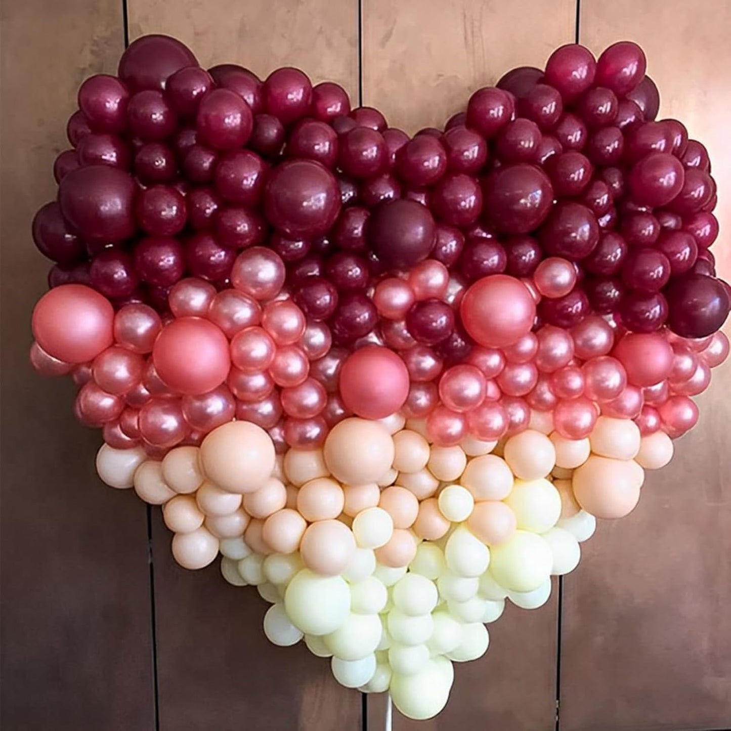 Voircoloria Burgundy Balloons - 110pcs 12-Inch Maroon Latex for Weddings, Birthdays & Celebrations