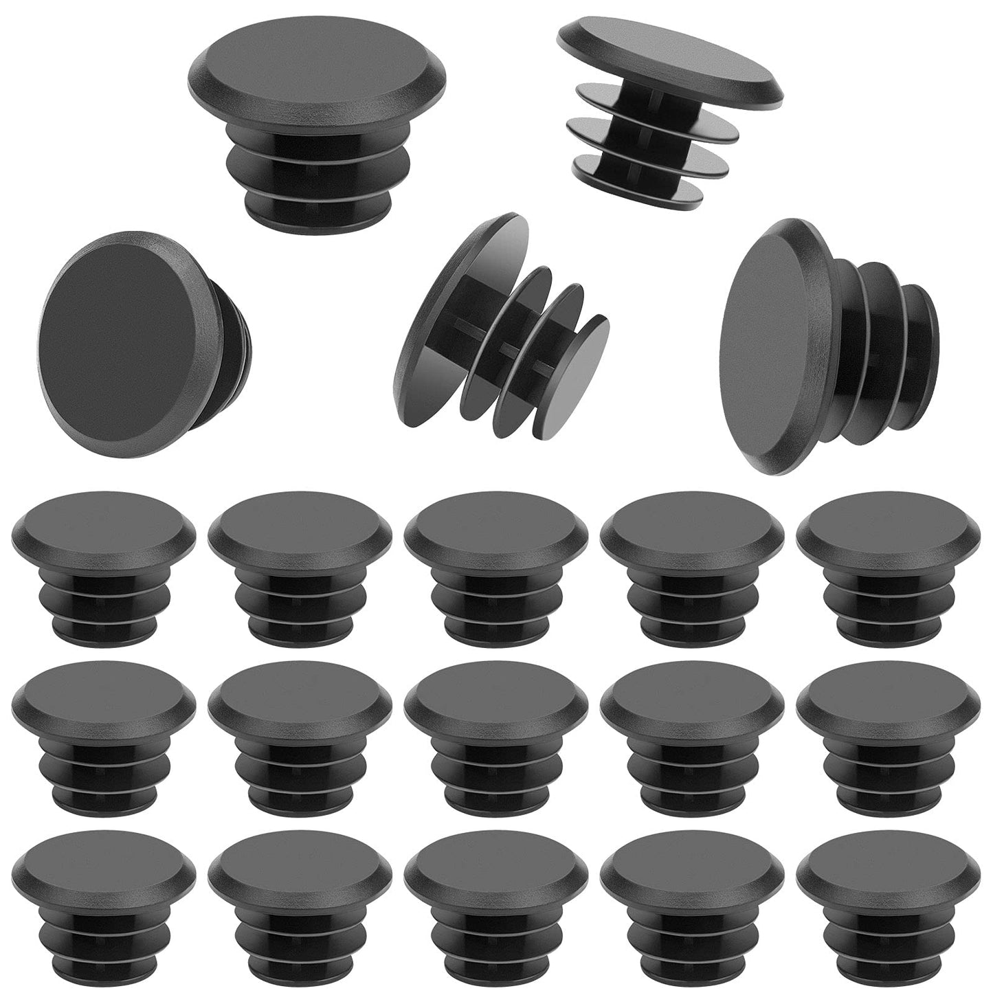 20 Pieces Plastic Handlebar Bar End Plugs Caps for Road Mountain Bike Most Bicycle