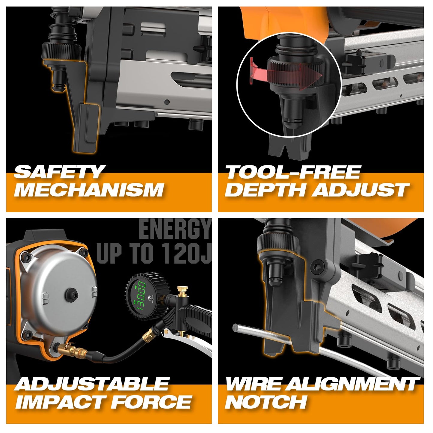 Freeman 20V Cordless 9-Gauge Fencing Stapler/Staple Gun Kit, Includes Battery, Charger, T-Handle & Case | Tool-Free Depth Adjust, Reload Indicator, Wire Alignment Notch | PE20VFS9