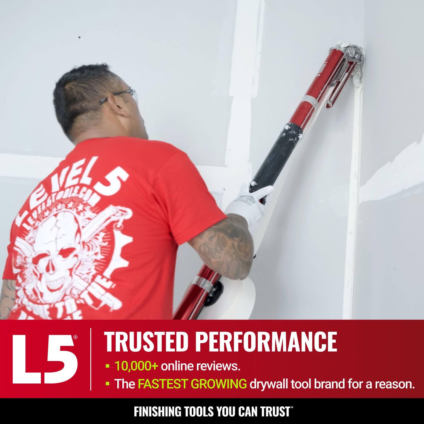LEVEL5 Automatic Drywall Taping and Finishing Tool Set | 4-600 | Automatic Taper, 10”/12" Flat Boxes, 3” Angle Head, 7” Corner Applicator Box, Corner Roller, Standard Handles, Pump, Gooseneck