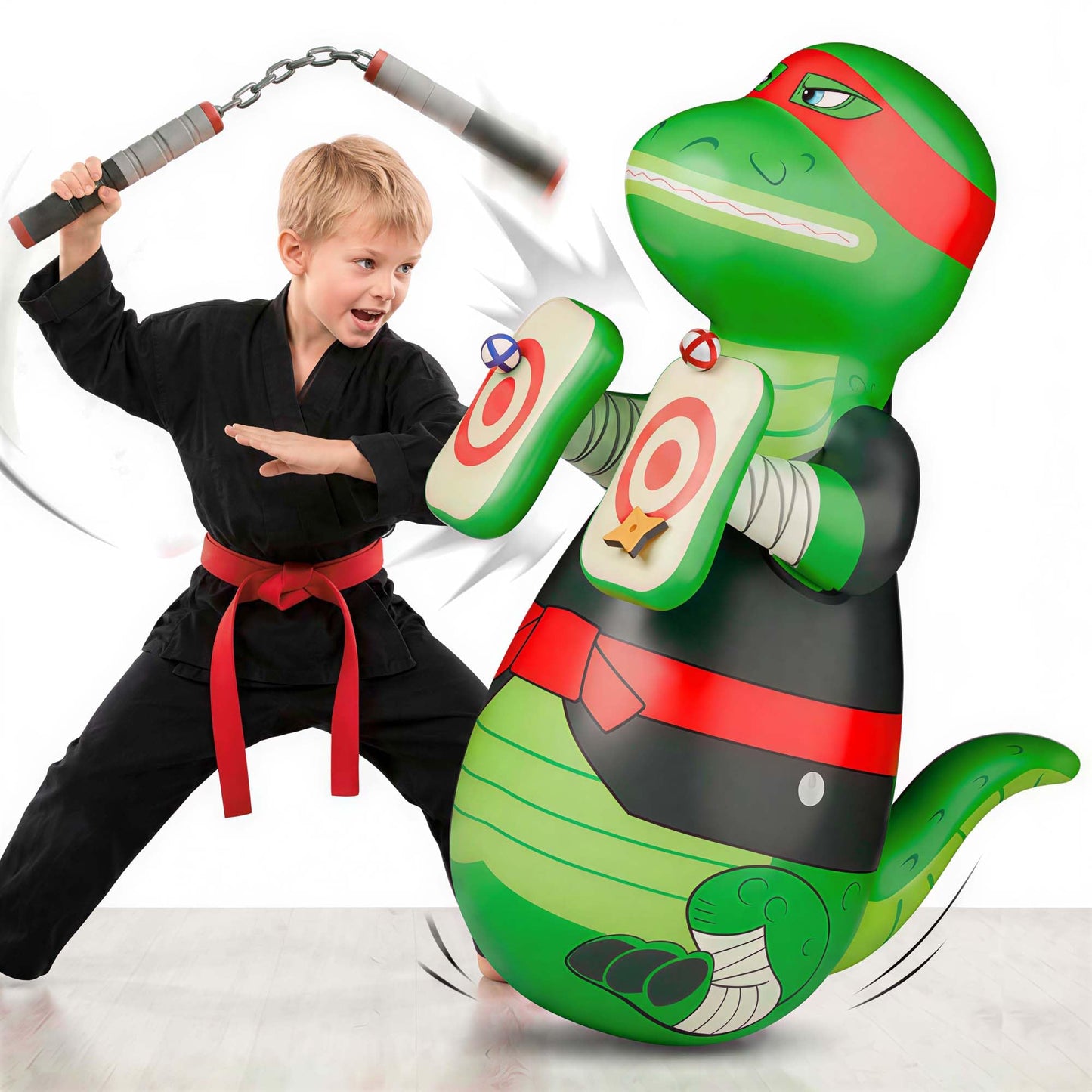 iPlay, iLearn Inflatable Punching Bag for Kids, Toddler 49" Blow up Boxing Bop Bag Toys, Training Bopper W/Ball Toss Game, Indoor Outdoor Fun Sports Activity, Birthday Gift 3 4 5 6 7 8-12 Yr Child Boy
