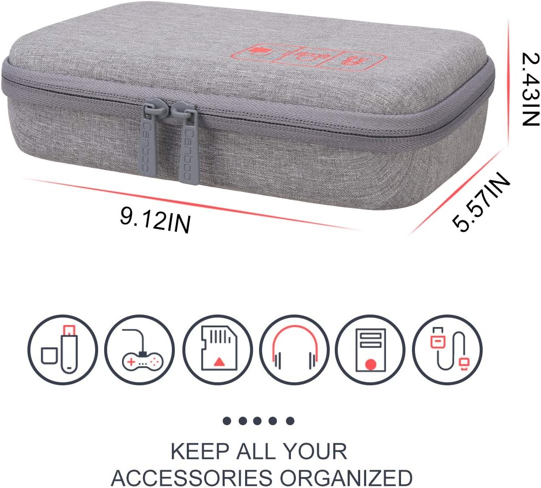Canboc Hard Travel Electronic Organizer Case for MacBook Power Adapter Charger, Cable, Mouse Power Bank, Apple Pencil