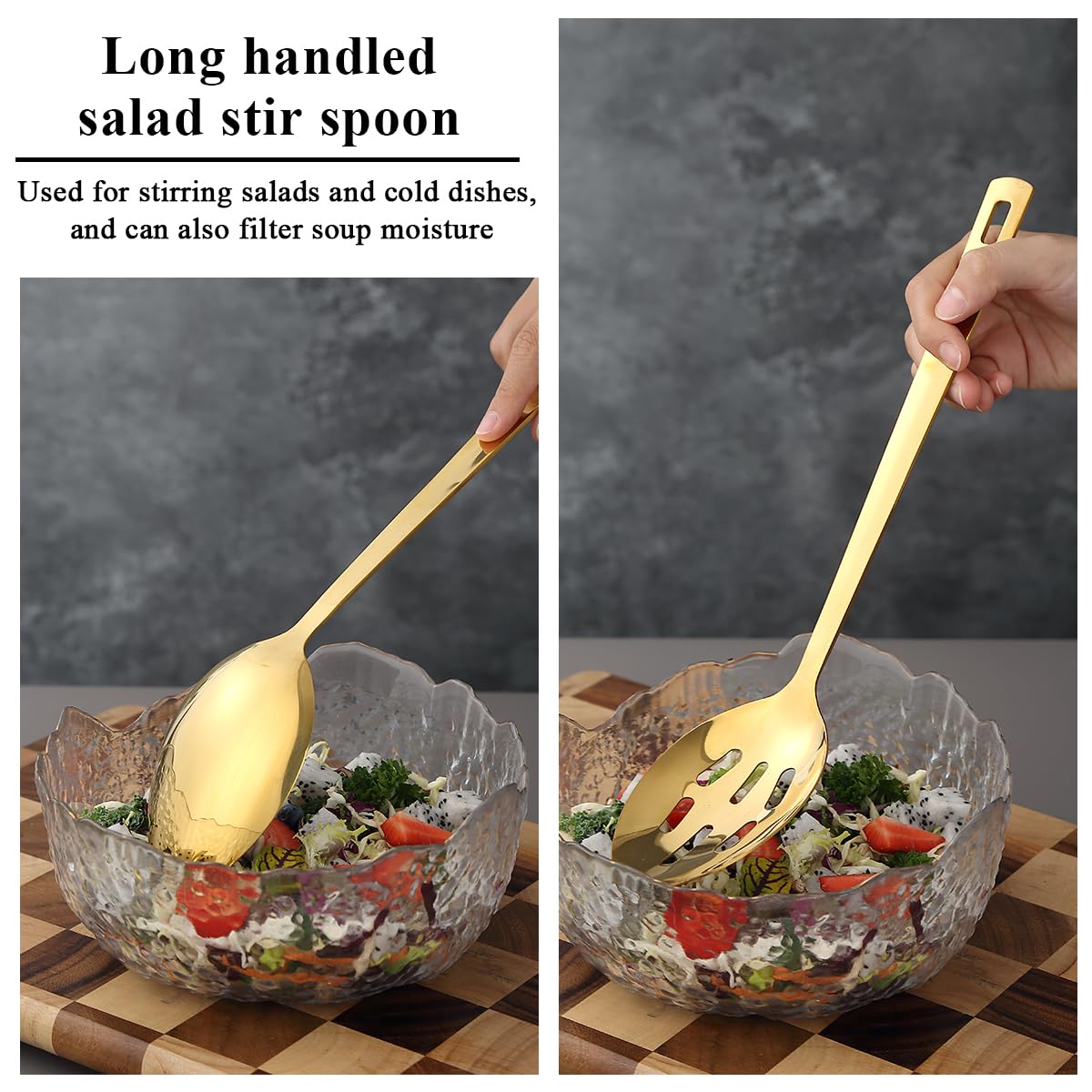 Evanda Gold Kitchen Utensils Set 6pcs, Titanium Plating Stainless Steel Cooking Utensils Set, Heavy Duty Kitchen Tools Spatulas Set, Home Essentials Kitchen Gadgets Accessories