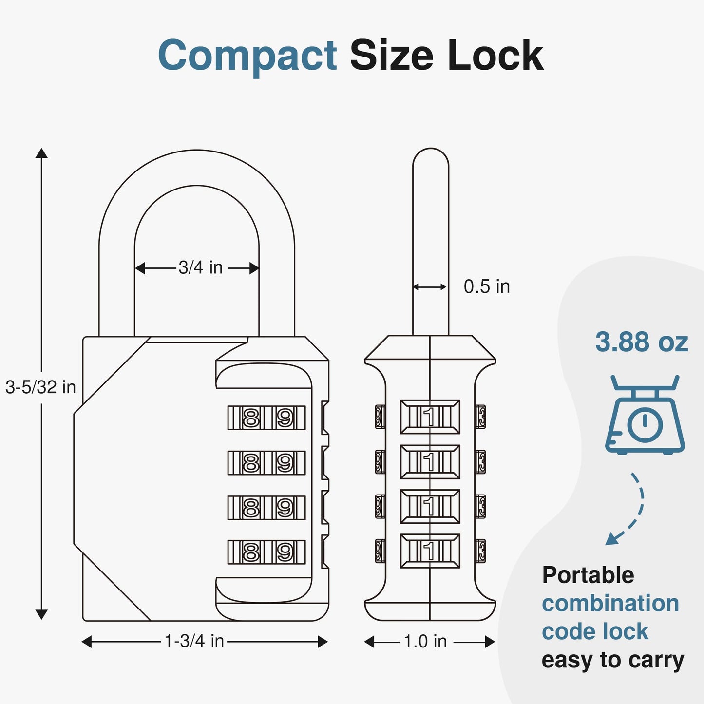 Puroma Combination Lock 4 Digit Waterproof Locker Locks Secure Outdoor Padlock for Gym Lockers, Toolboxes, Gates, Fences, Storage, Sports Locker, Cabinets (Basic Pink Rose)