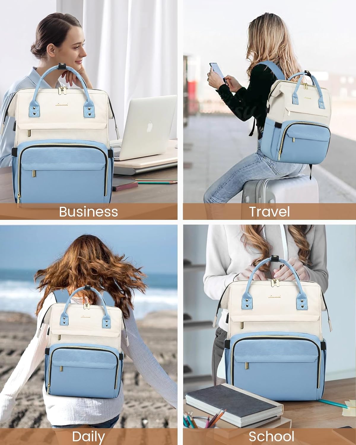 Backpack Backpacks Backpack 15.6-Inch LOVEVOOK Laptop for Women Fashion Business Computer Travel Bags Purse Doctor