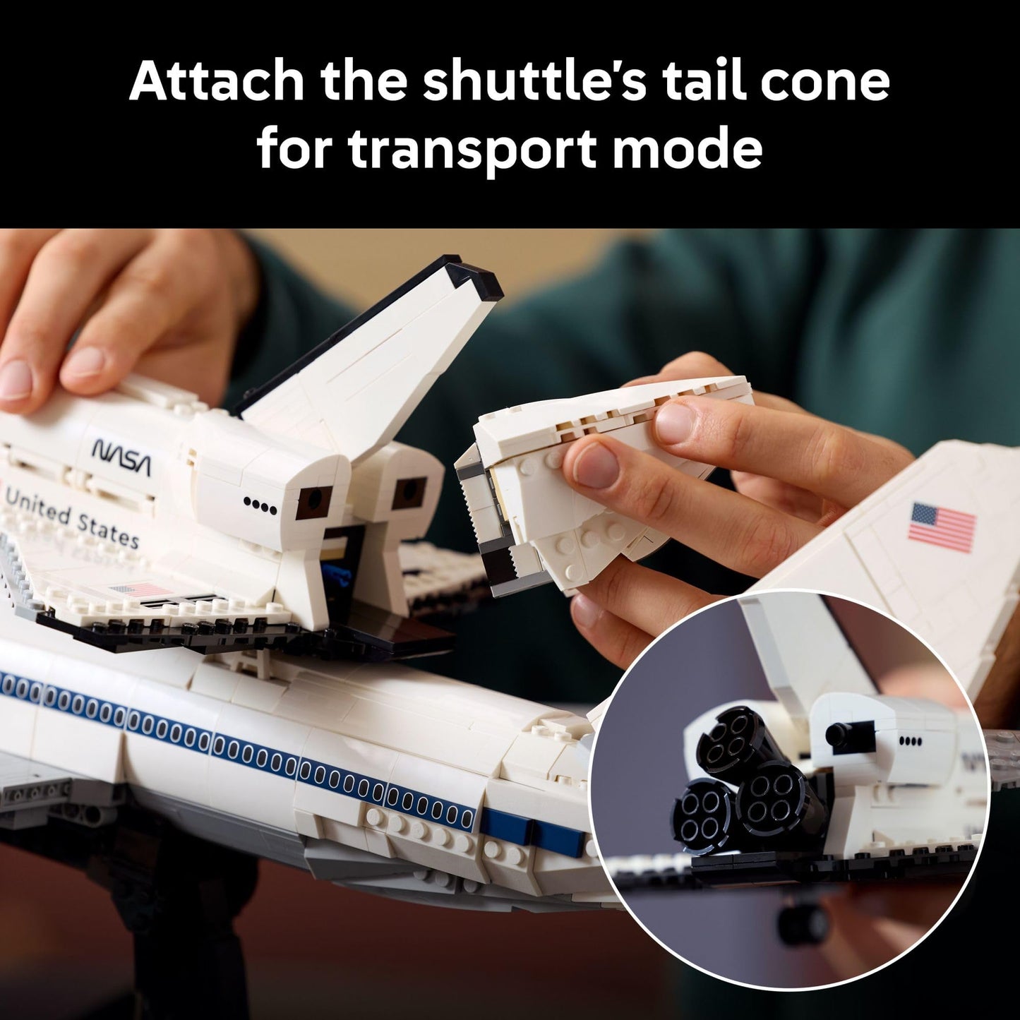 LEGO Icons Shuttle Carrier Aircraft Building Set for Adults - Spaceship & Airplane Model Kit for Adults, Ages 18+ - Air & Space Decor - Gift for Father's Day - 10360