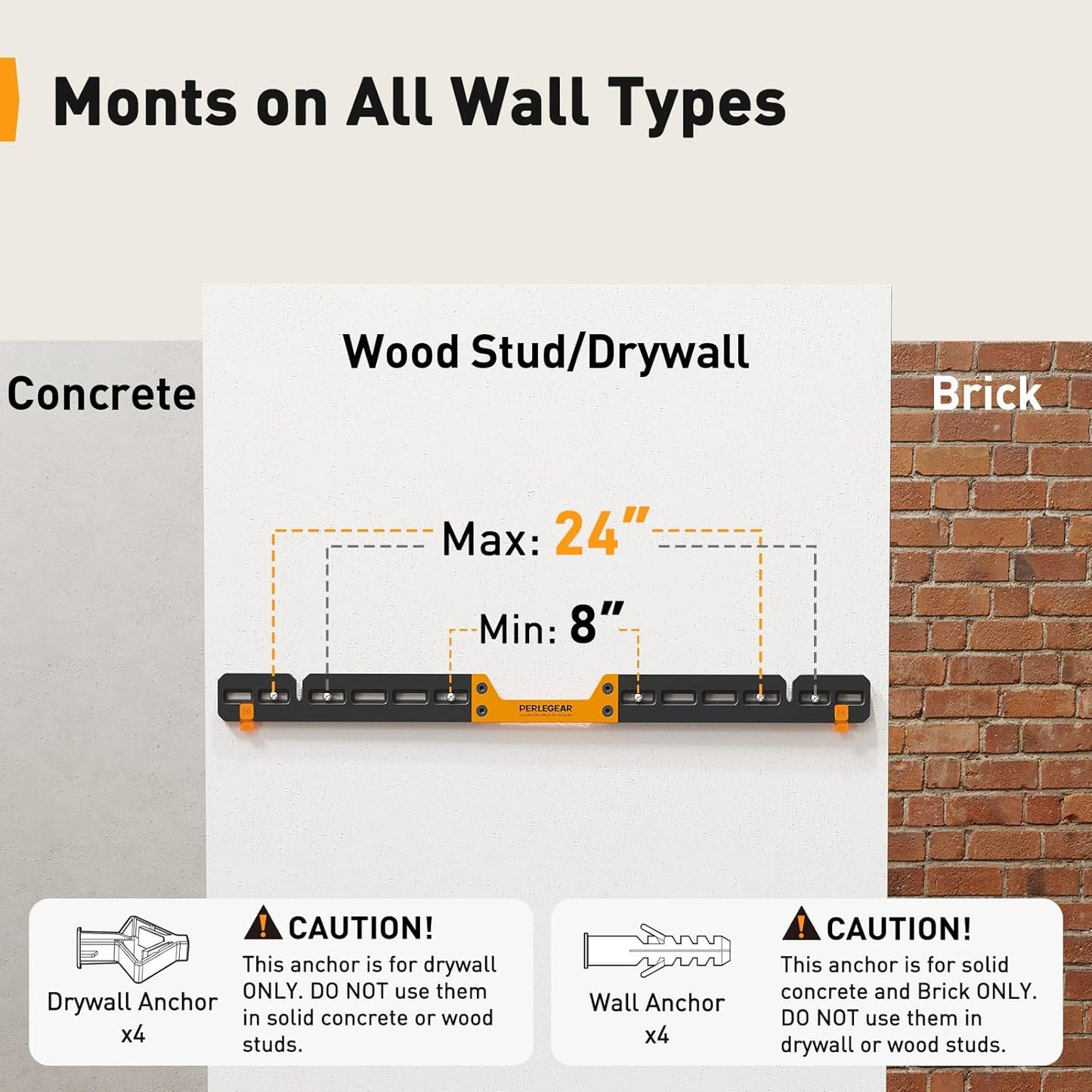 Perlegear Soundbar Wall Mount - Compatible with Sonos Arc & Ultra | Hidden Design, Sturdy Steel Structure