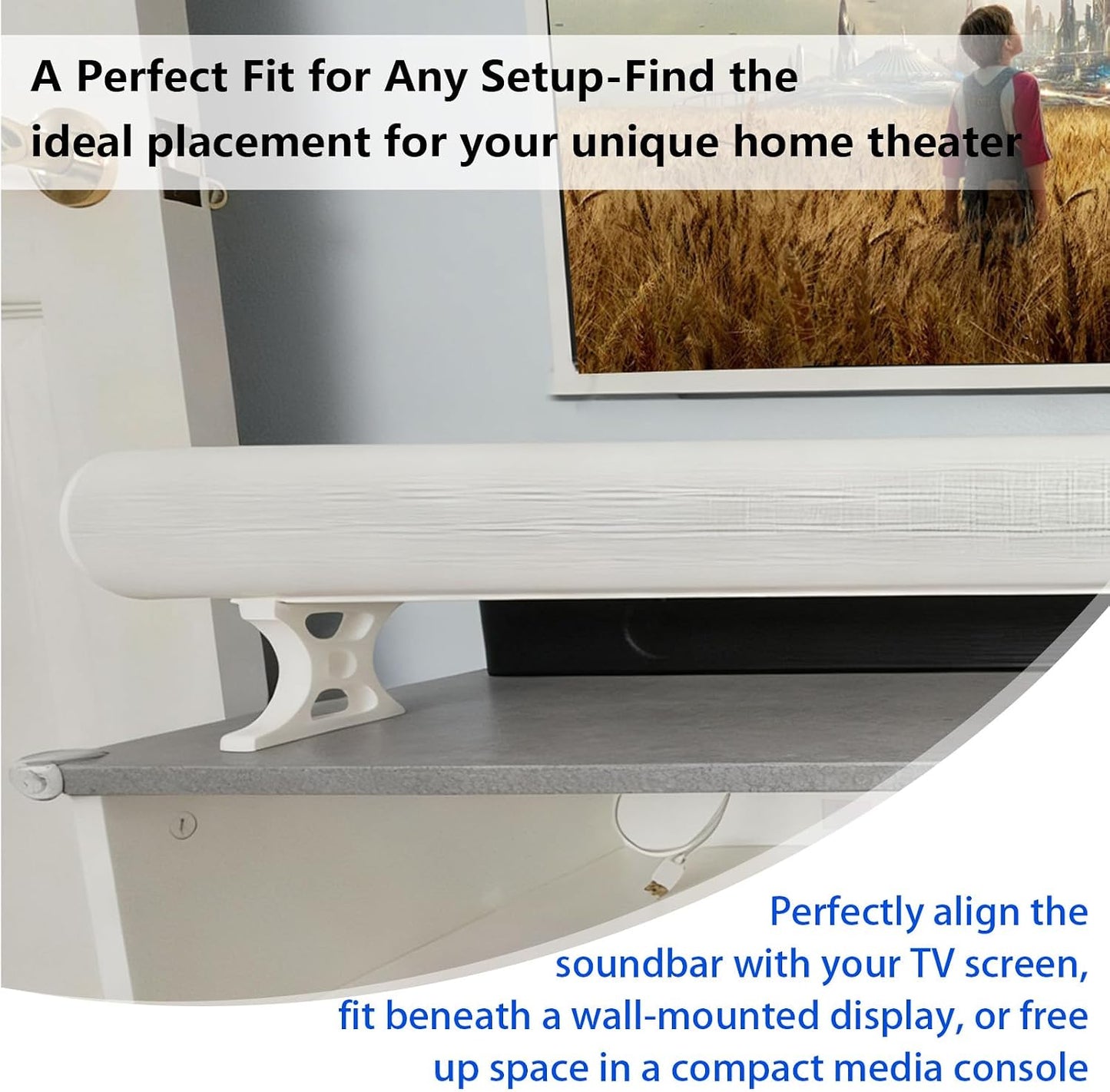 Generic 3-Height (25mm-75mm), Installation(25mm Soundbar Stand Compatible with Arc Ultra, Adjustable Riser Base Sturdy
