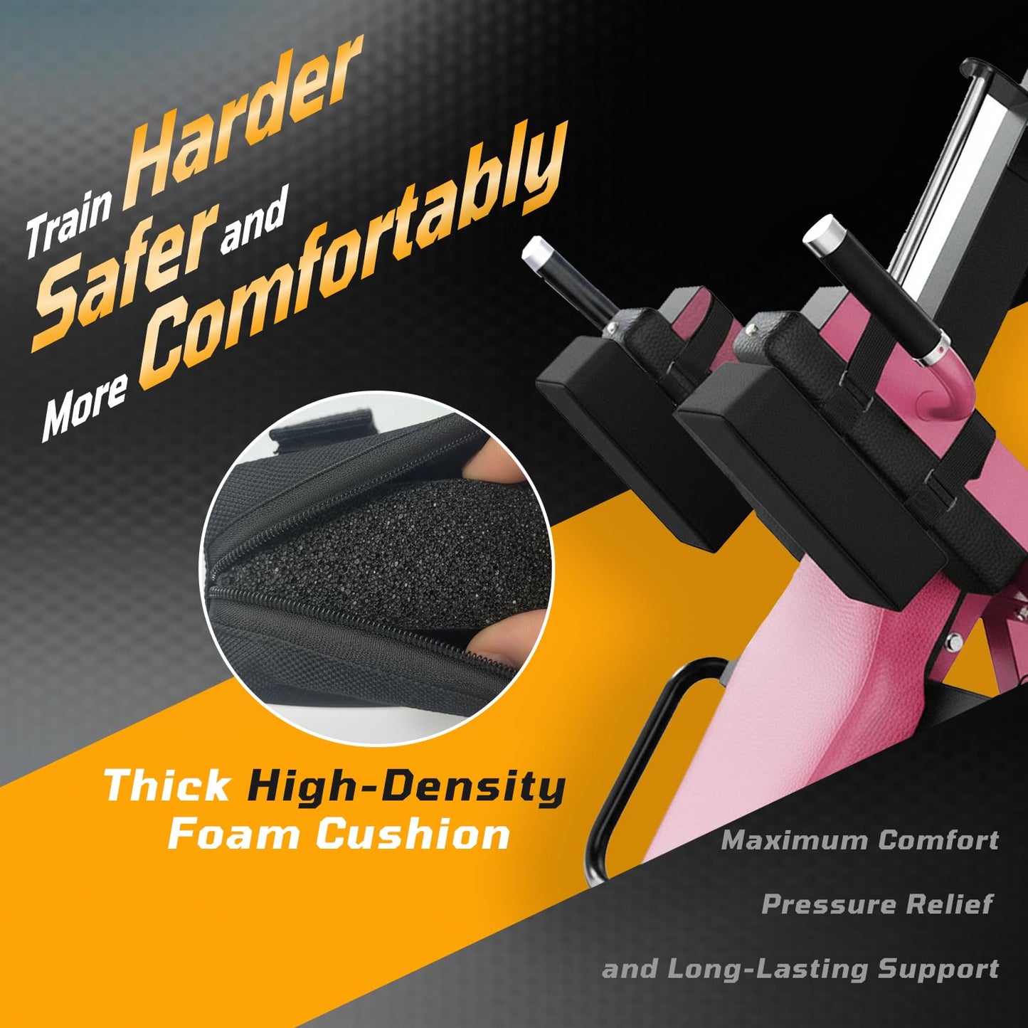 J Bryant Hack Squat Shoulder Pads 2 PCS – Thick Foam Cushion with Adjustable Straps, Reduce Shoulder Pressure, Compatible with Most Hack Squat & Leg Press Machines