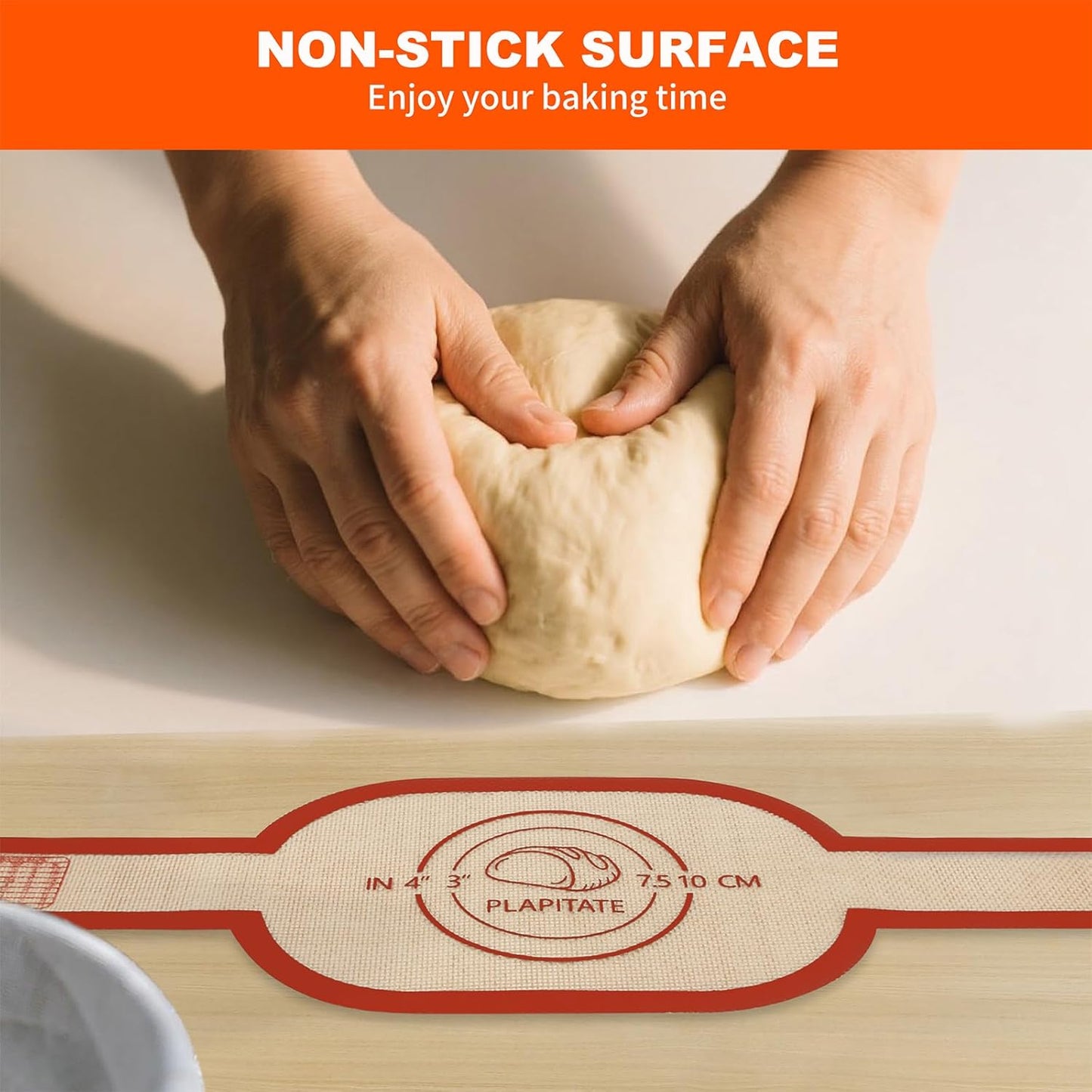 PLAPITATE Silicone Bread Sling | Non-Stick Dutch Oven Liner for Easy Sourdough Baking - 2 Red Set