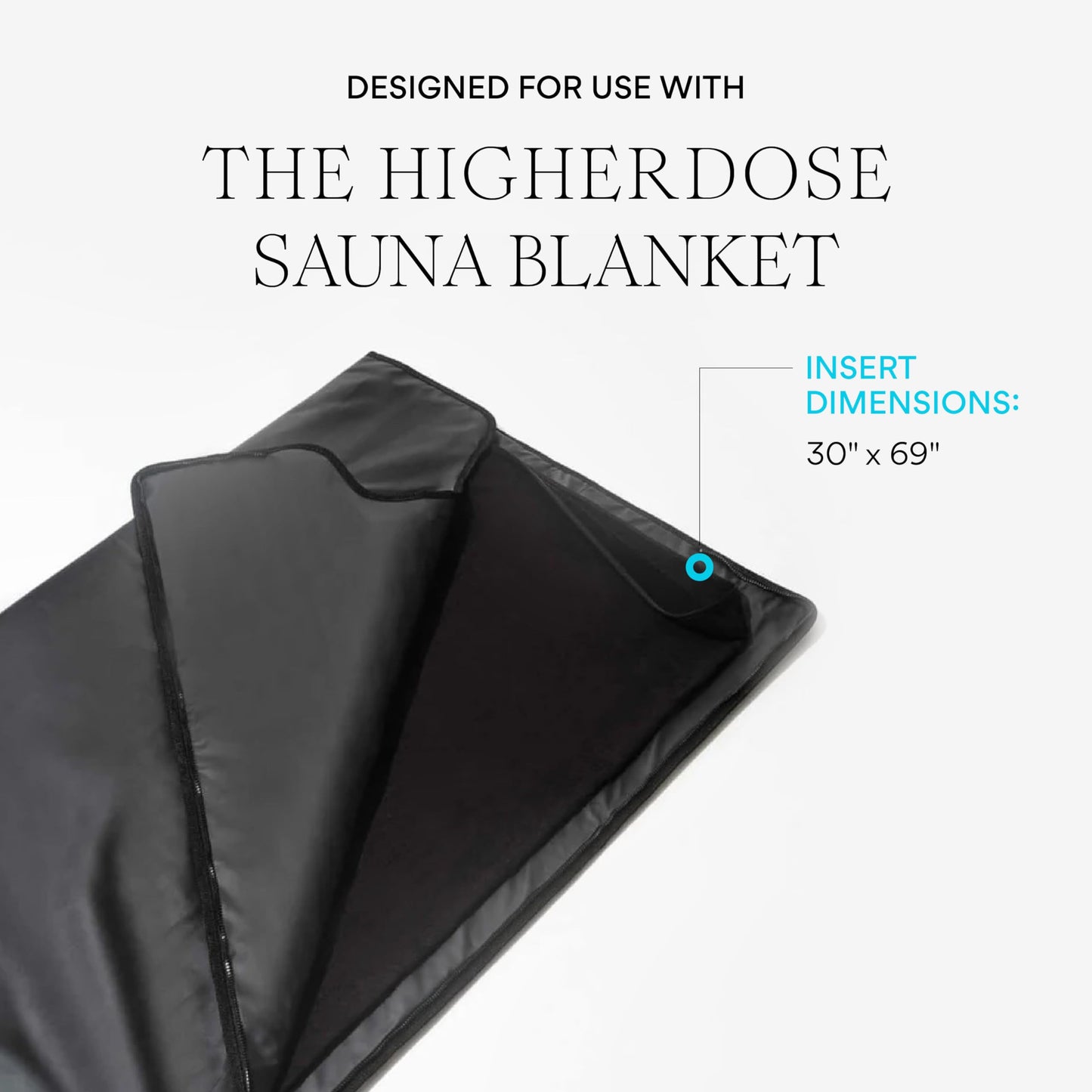 HigherDOSE Infrared Sauna Blanket Towel Insert - Reusable & Machine-Washable Liner for Infrared Blanket - 100% Organic Cotton Sauna Towel - Absorbs Sweat & Simplifies Clean-Up (30" x 69")