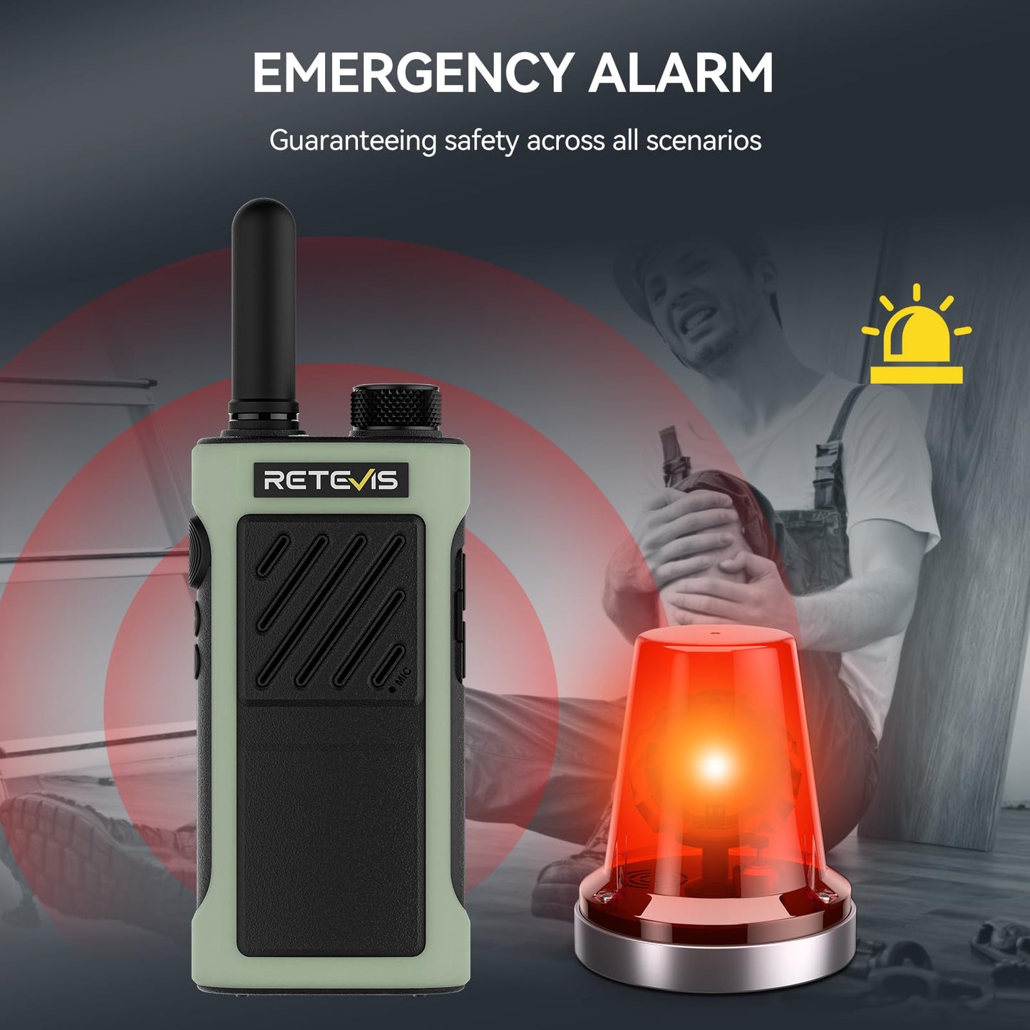 Retevis RB66P Fast Charging 2 Way Radio, Commercial Walkie Talkies,1500mAh Battery,USB-C Charging,Two Way Radio Long Range for School Nursing Home (20 Pack)
