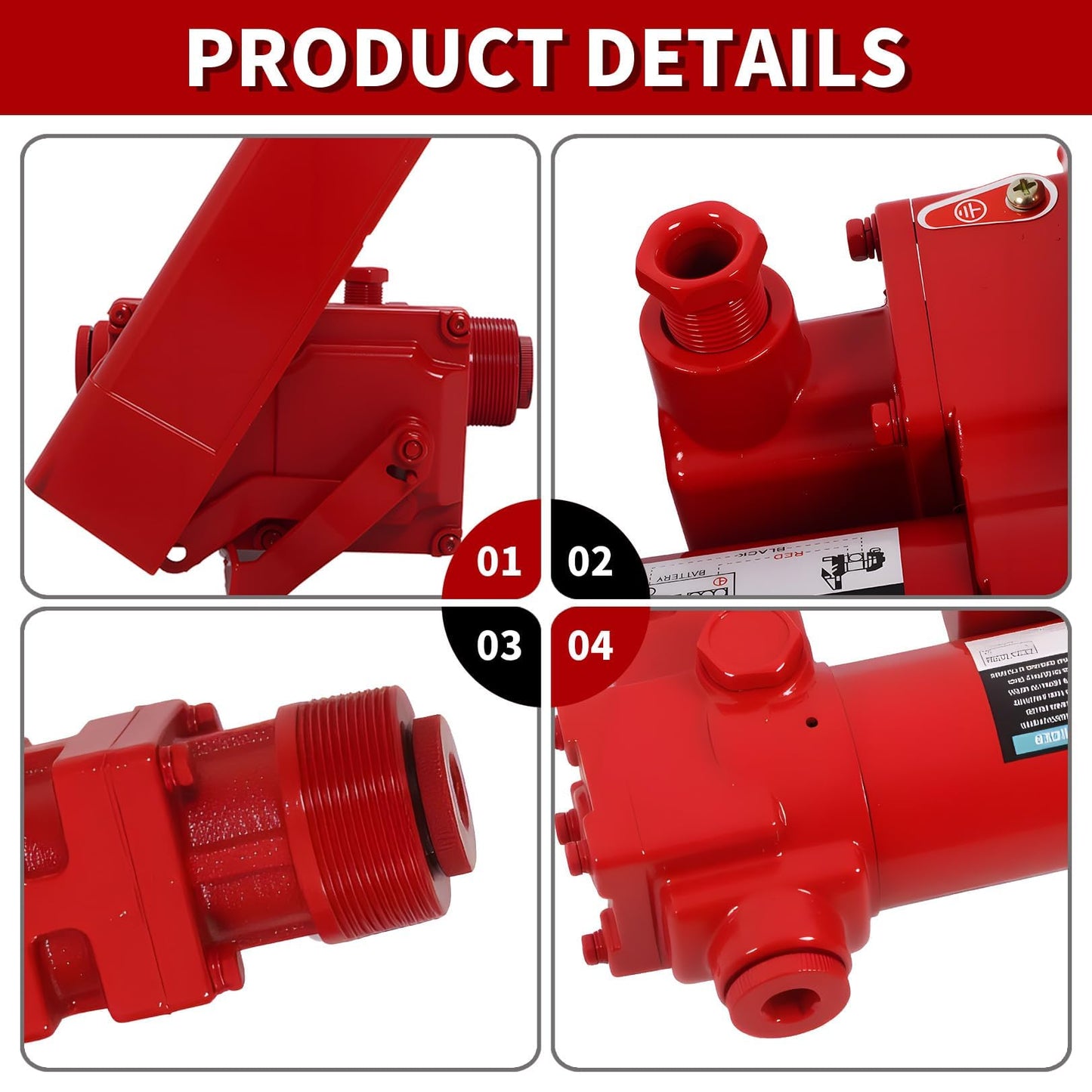 Nakkaa 12 Volt 20 GPM Explosion Proof Fuel Transfer Pump Compatible with Gasoline, Diesel, Kerosene, Mineral Oil and Similar Fuels or Oils (Package A)