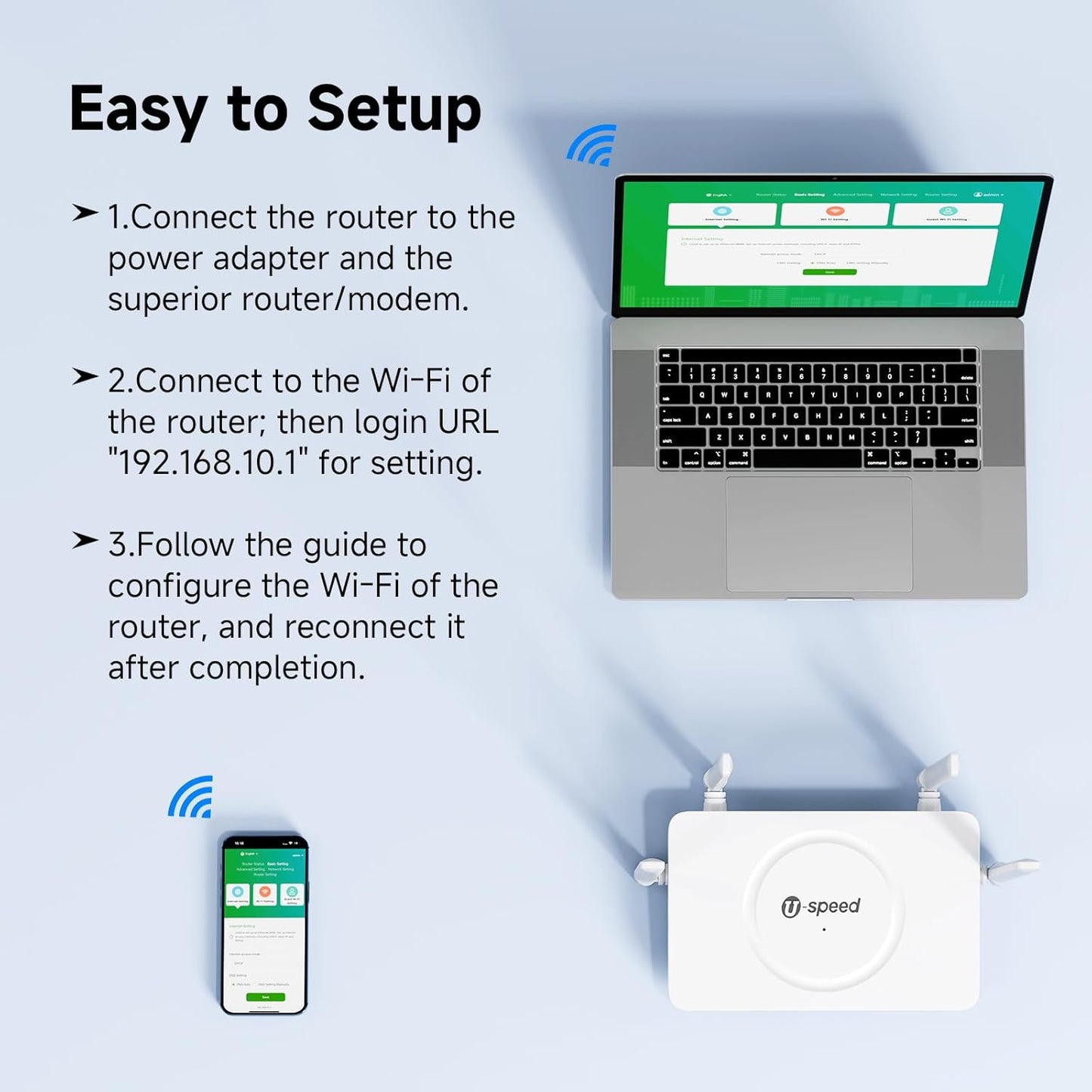 U-SPEED AC1200 1.2 4 1000 IPV6, WiFi Router Dual Band Wireless Internet Router, Speed Up to Gbps, x Mbps Gigabit