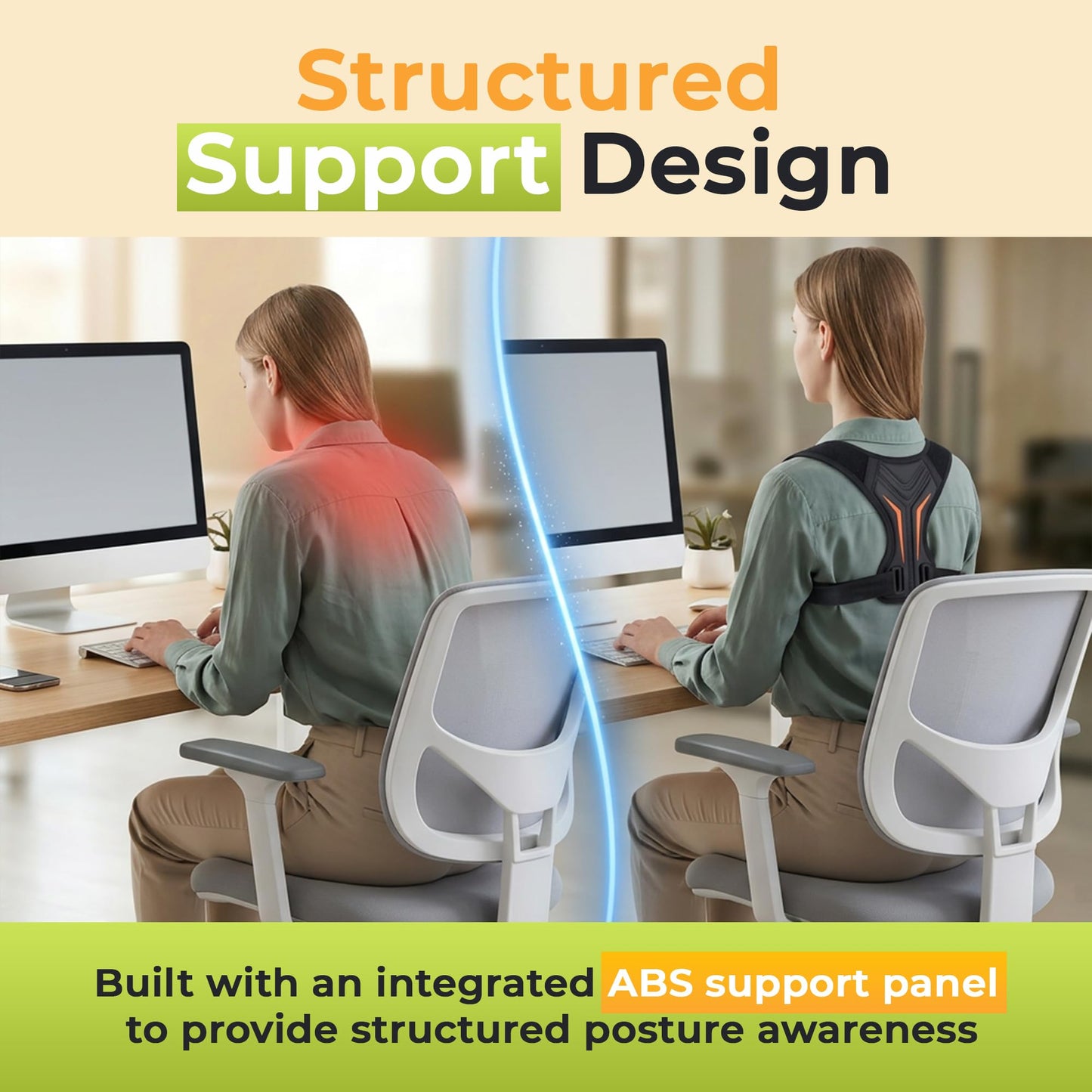 FELUVI Posture Corrector for Women & Men, Adjustable Back Straightener for Upper Back Support, Breathable Clavicle Brace, Soft Padded, Wear Under Clothes