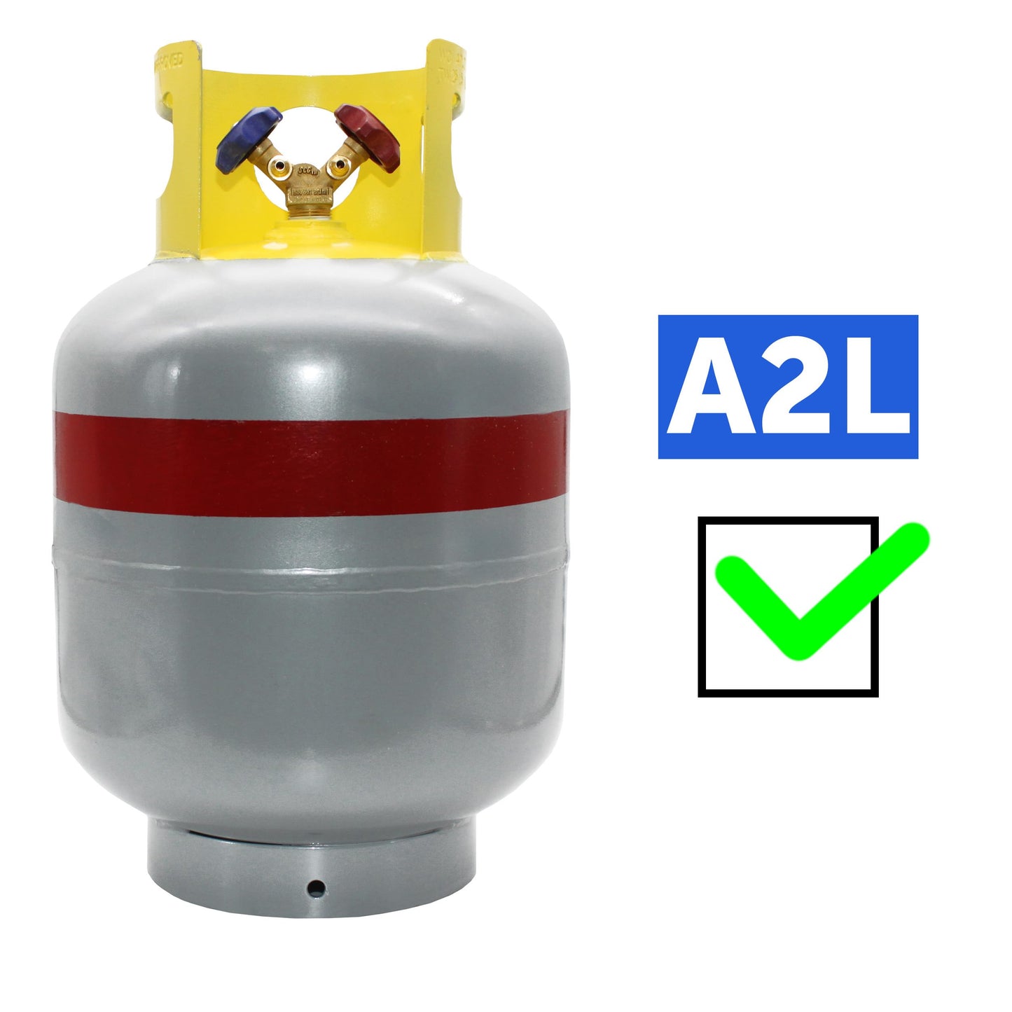 Flame King 50LB A2L Refrigerant Recovery Cylinder Tank, 400 PSI, Dual Y-Valve Liquid/Vapor, Heavy-Duty Steel, HVAC Recovery & Storage