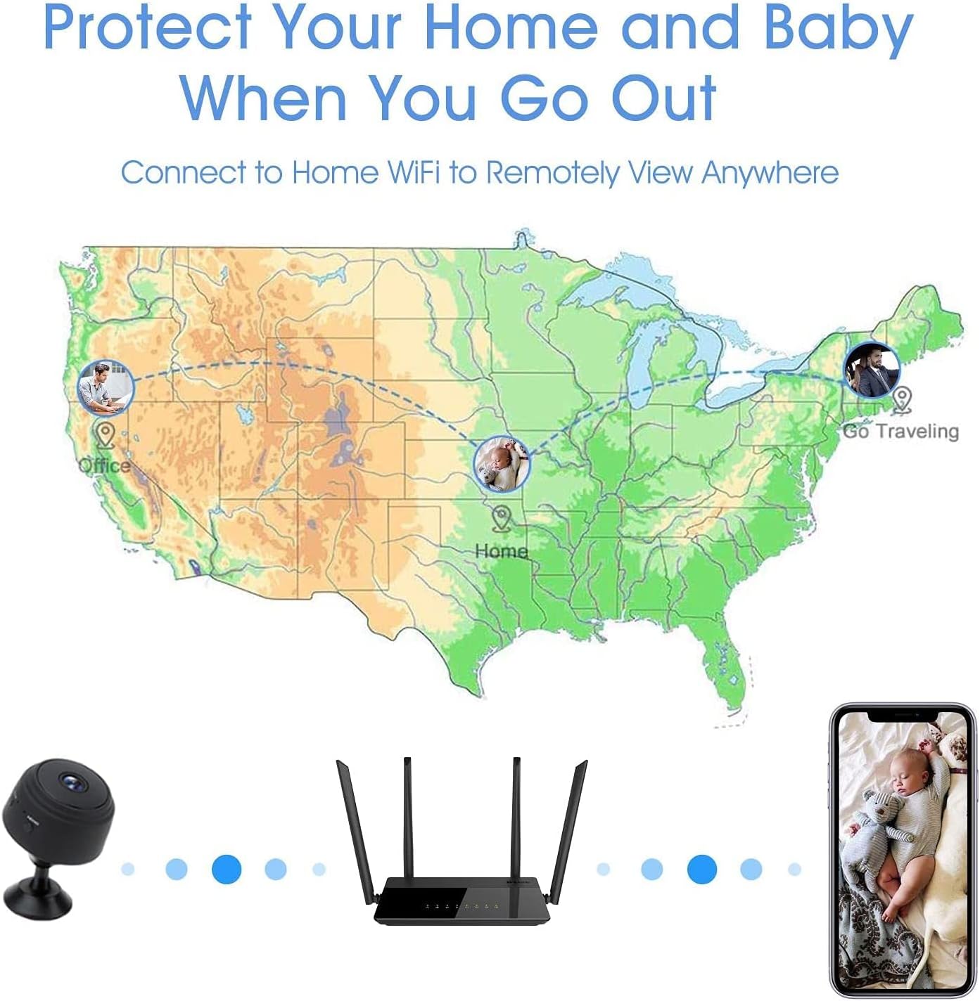 X W EI UNION Secret Camera Spy Camera WiFi Home Security Camera Mini Hidden Camera Video Recorder Night Vision Live