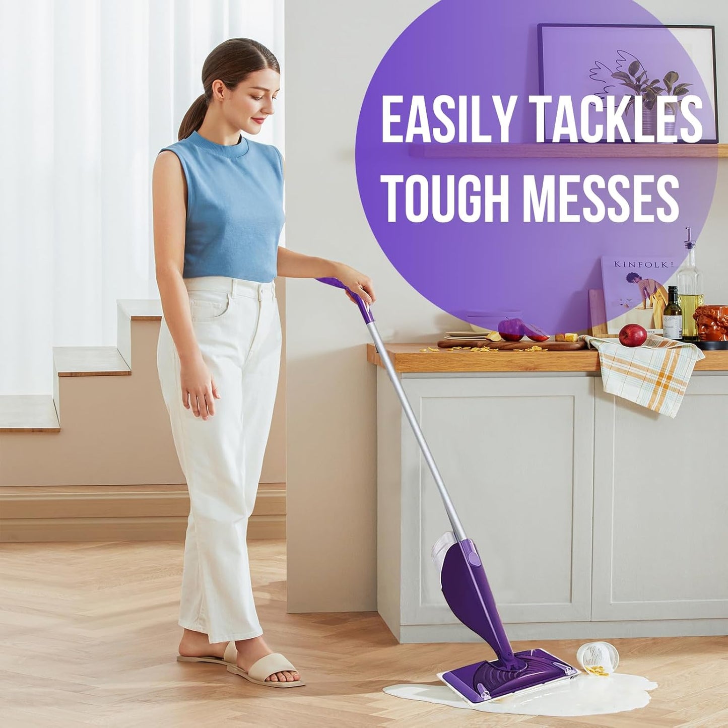 Skiennix Mopping Pad Refill - Disposable Multi-Surface Wet Jet Mop Pads for Hardwood Floors | 120 Count