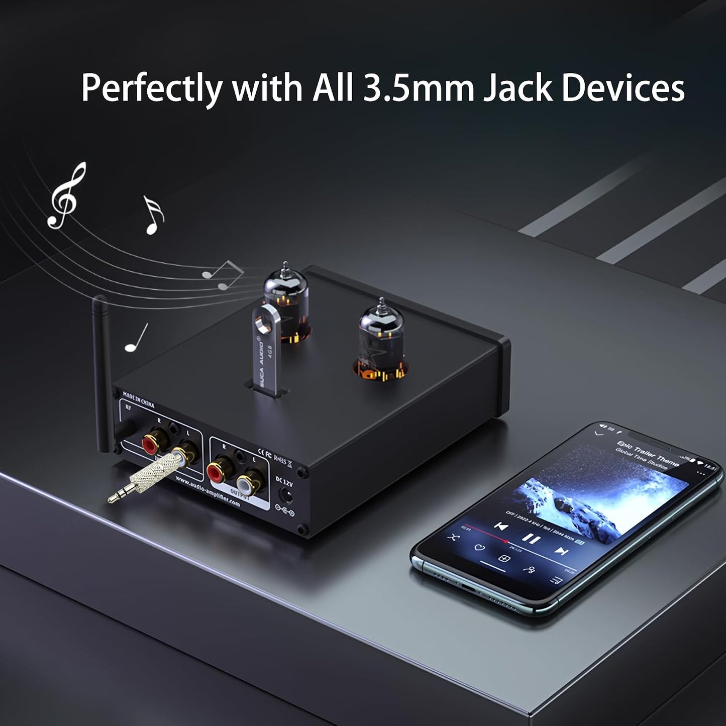 ZCLGOOD 4PCS 3.5mm 1/8 inch MP3 Male to Male Audio Adapter, Metal Stereo Jack Coupler Connector for Headphone