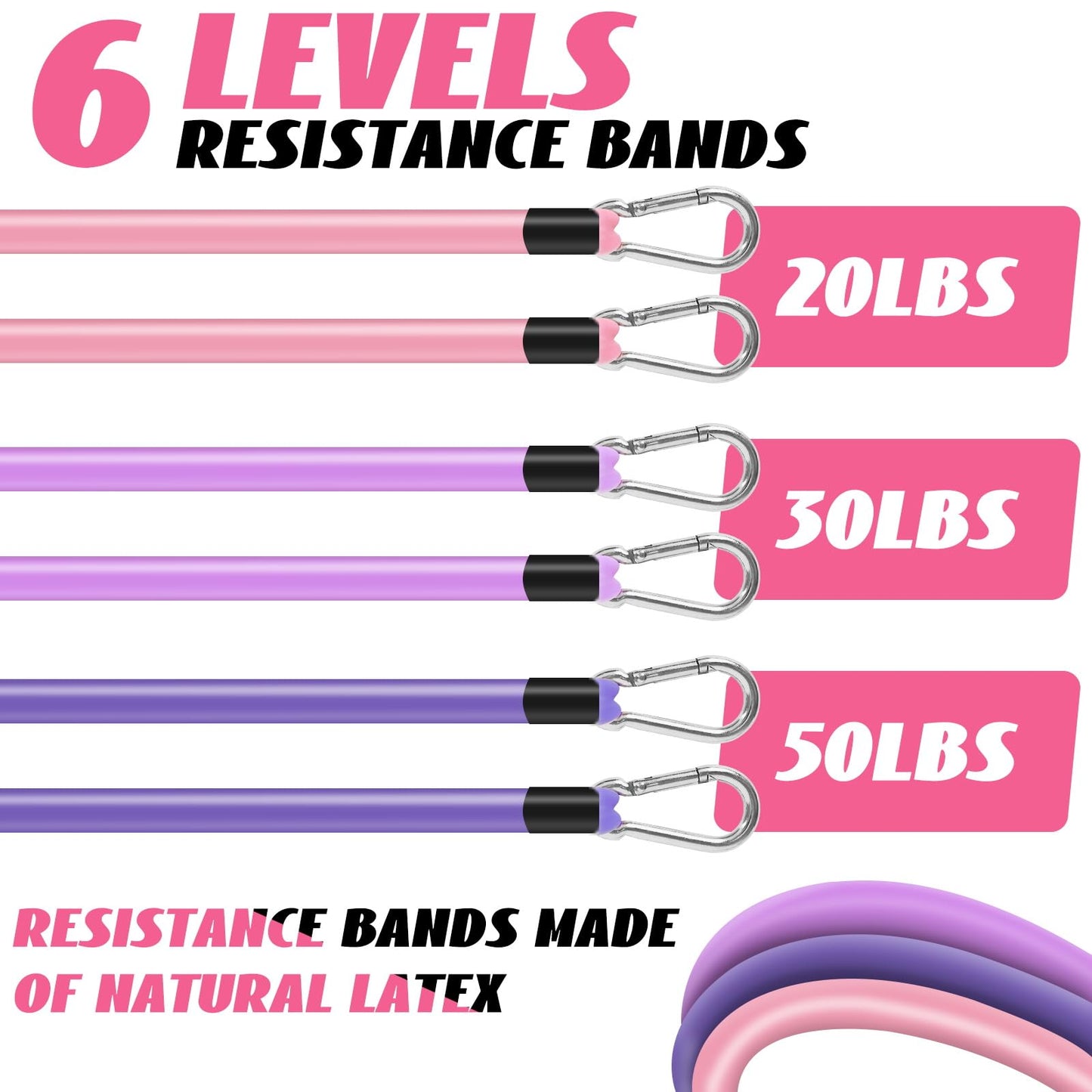 Pilates Bar Kit with Resistance Bands, Olodeer Pilates Reformer Exercise Bar with Ab Roller at Home Workout Equipment, Pilates Bar Set for Full Body Training Women & Men