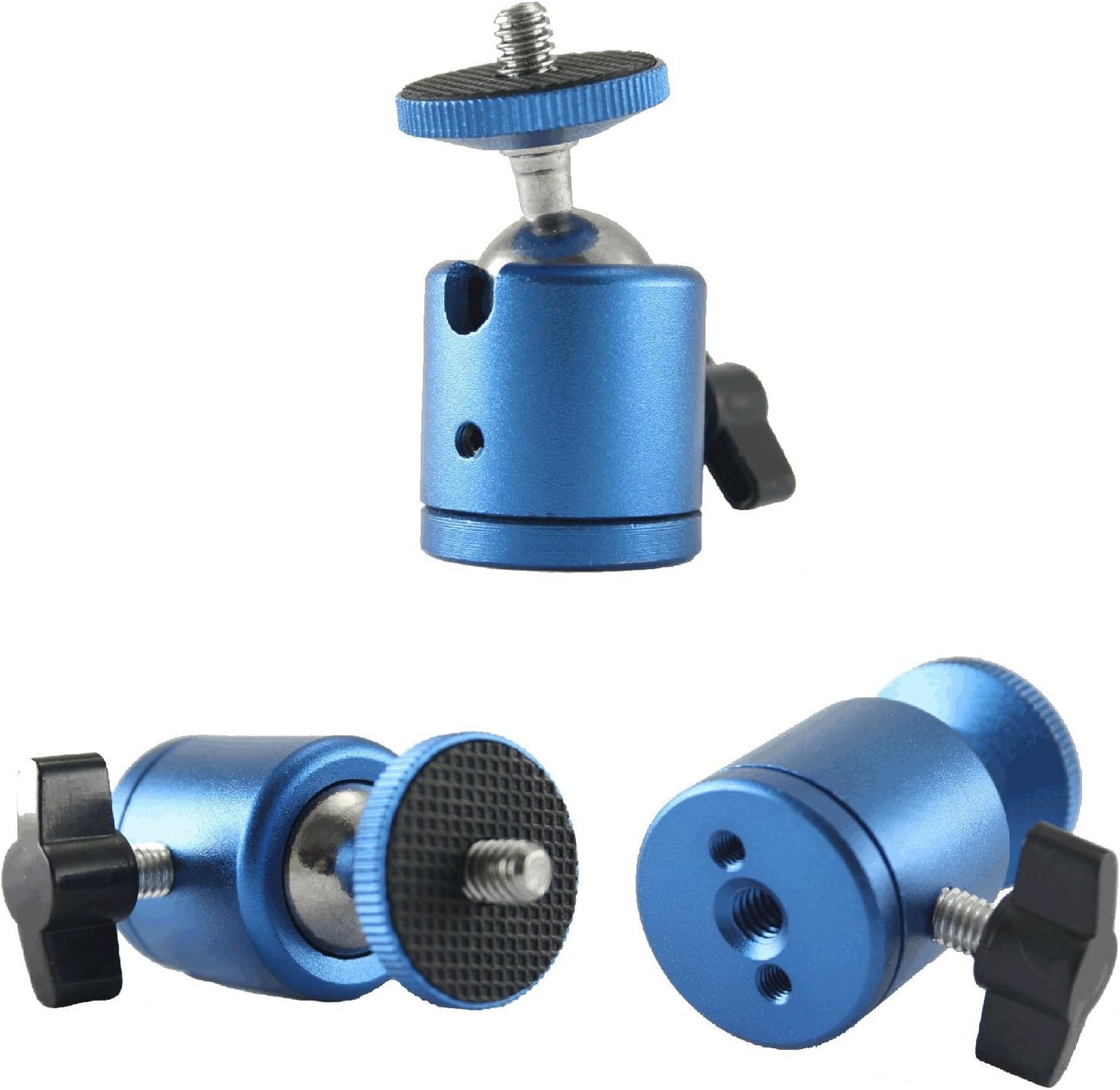 EXMAX 1/4" 360 4.4lbs Mini Ball Head Aluminum Alloy Tripod Ball Head with Screw Thread Base Mount Degree Rotatable