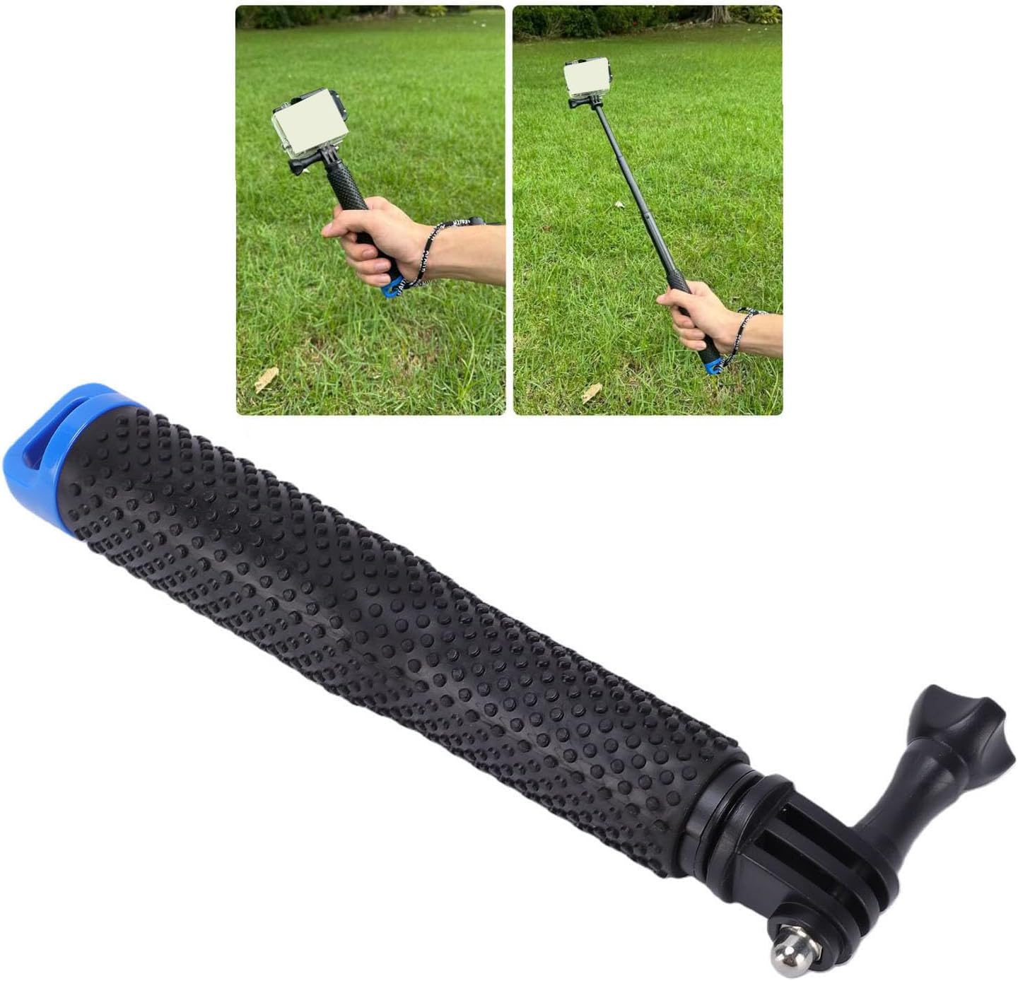 Dpofirs 4 Extendable Action Camera Selfie Stick, Section Telescoping Monopod with Adjustable Locking and Rubber Grip