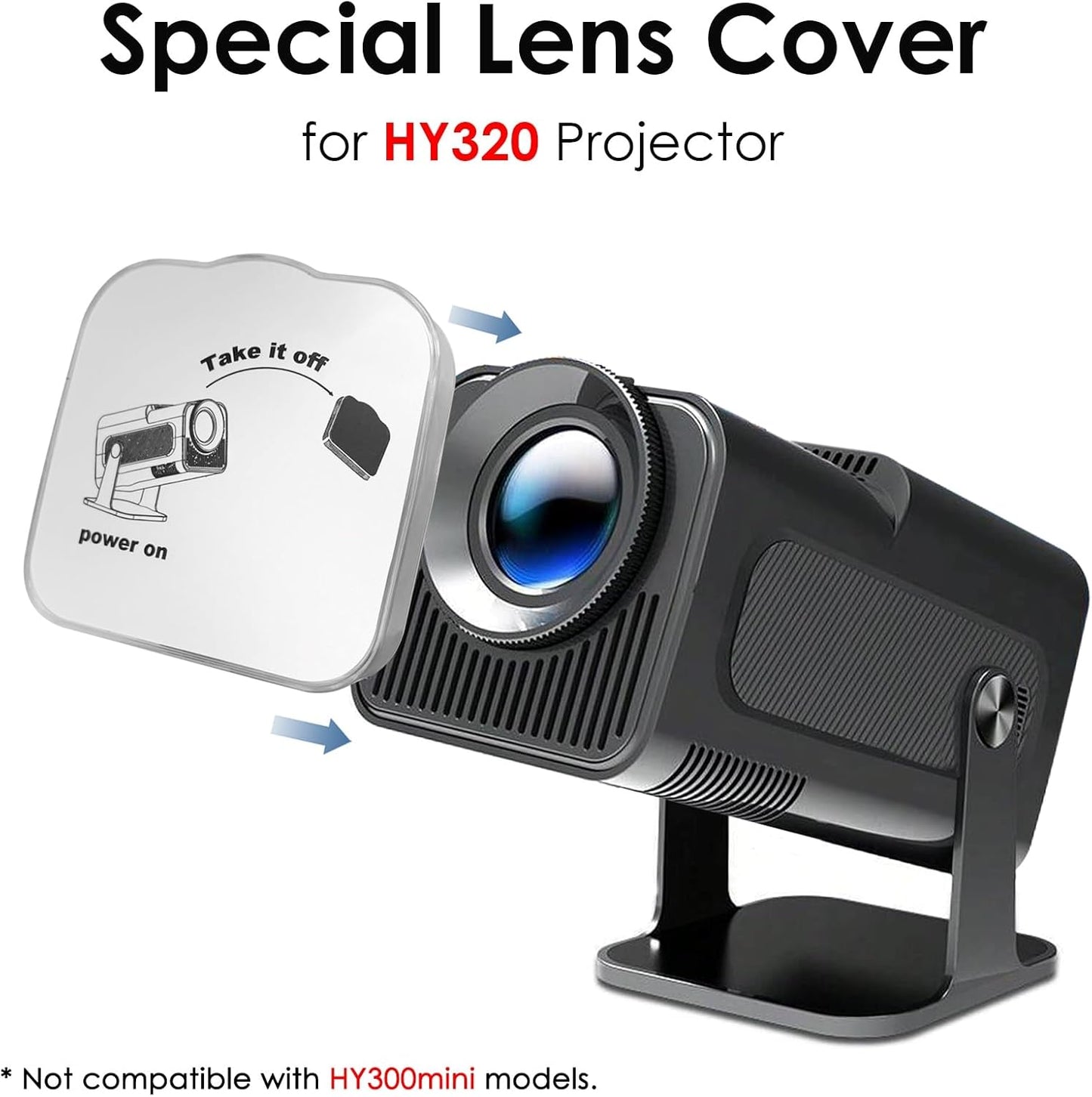DUPULEE HY320 Projector Lens Protector Cover | Dustproof & Anti-Scratch Protection | Easy Install & Case-Friendly