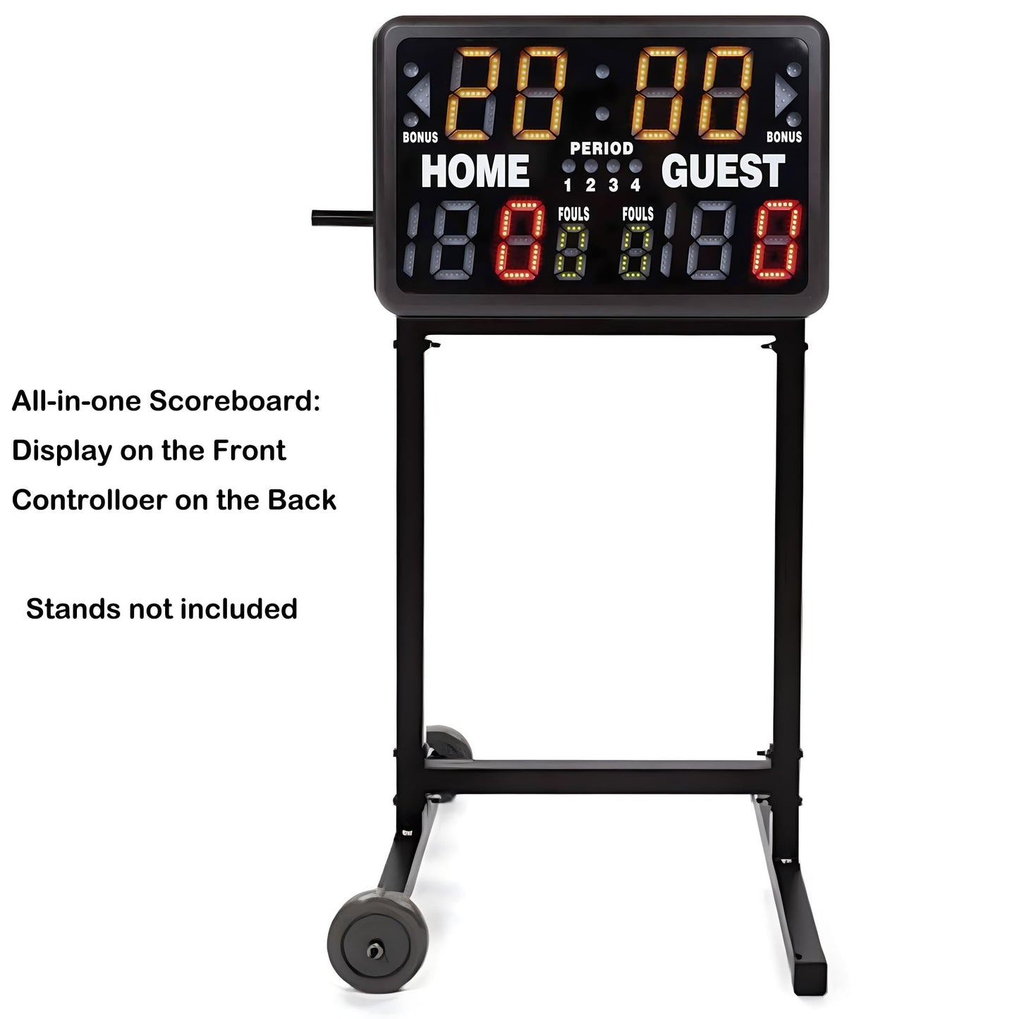 Audio Injector Multisport Indoor Tabletop Scoreboard with remote control, Black