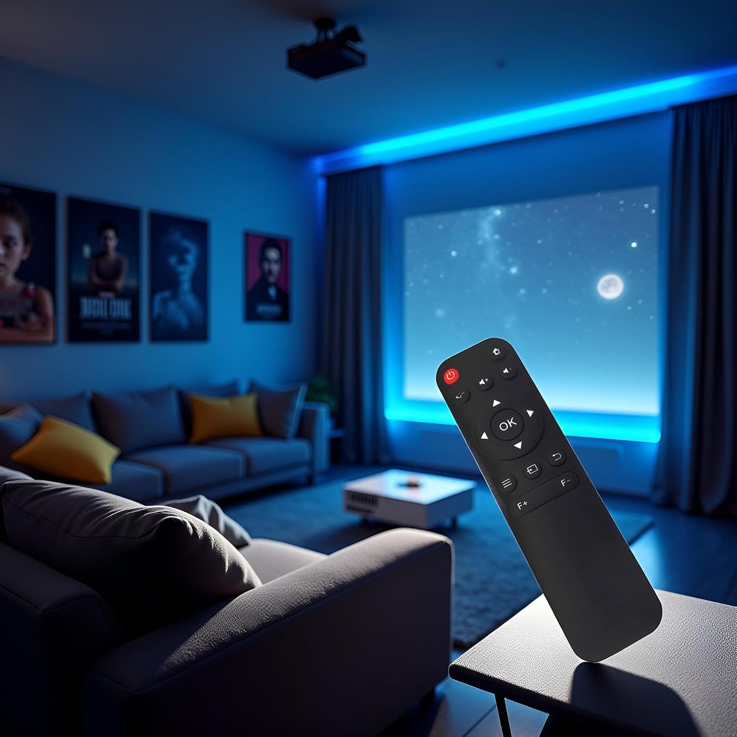 ZECARFA H1 P61 HY300 (X3-Remote) Mini Projector Remote Replacement Remote Control