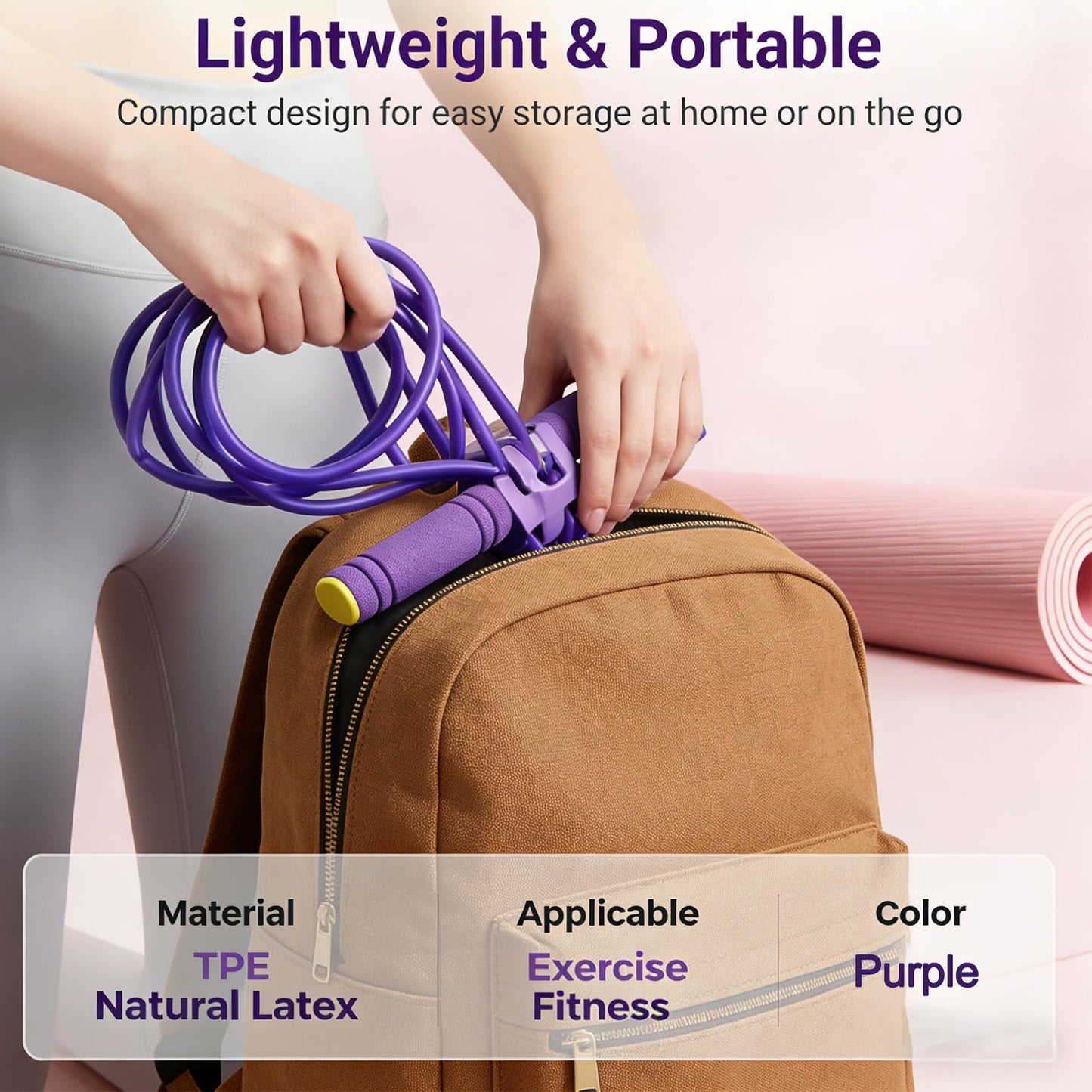 Pedal Resistance Band with Handle,6-Tube Multifunction Stretching Workout Band for Stretching Workout, Abdomen Arms Legs Training,Yoga Pedal Puller,Home Gym