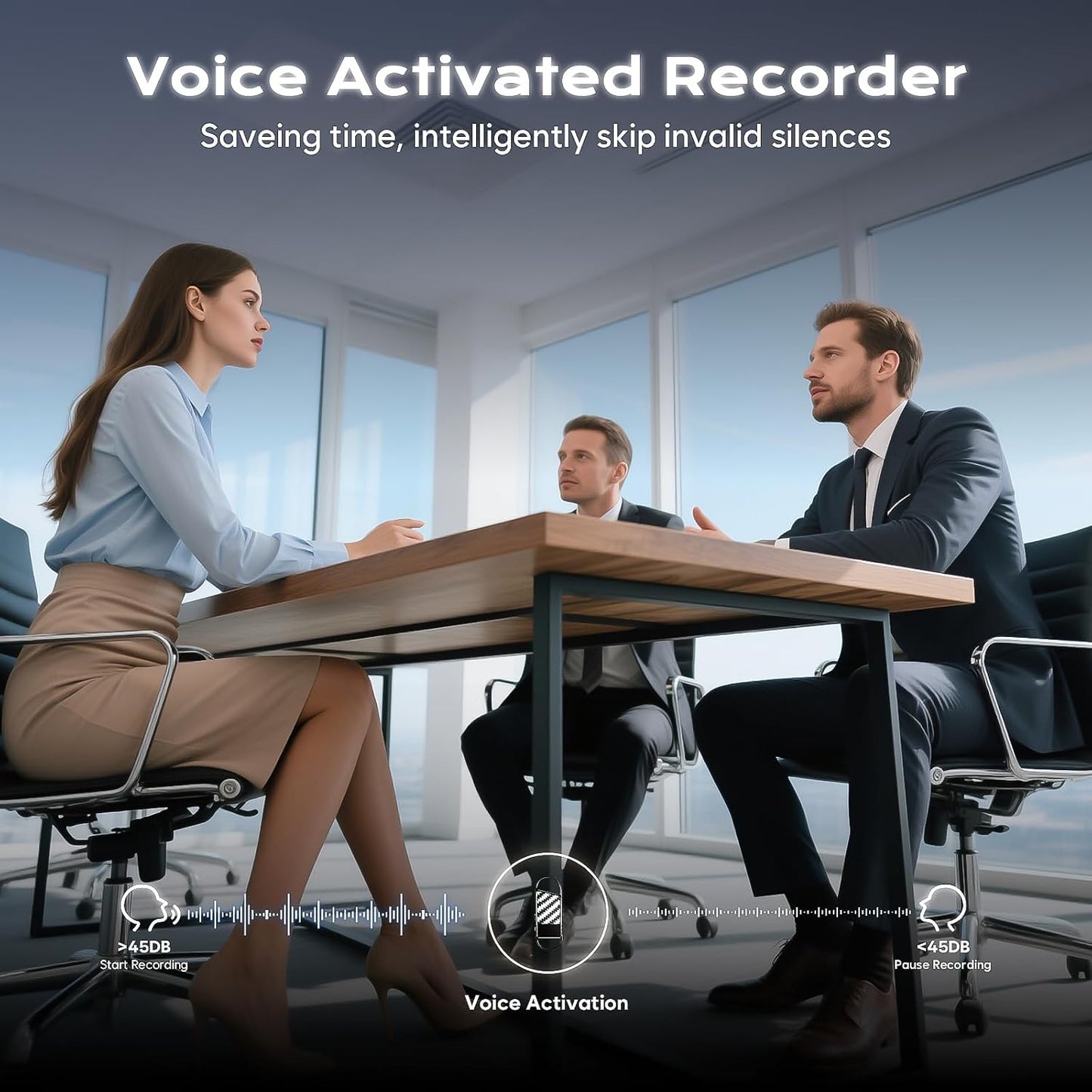 Tallkcoder 72GB MP3 Voice Activated Recorder - Recording Device with AI-Intelligent Noise Reduction for Lectures
