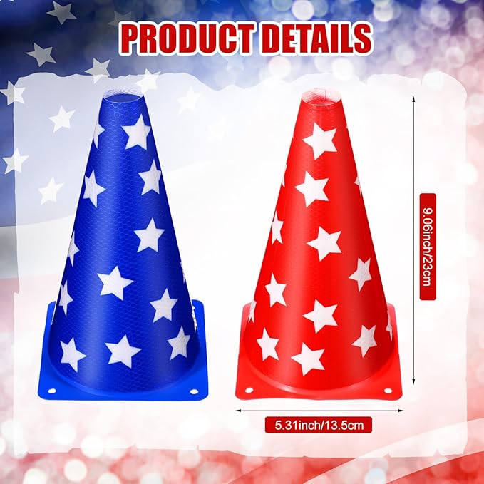 Candy Corn Ring Toss Game Plastic Cones 9 Inch Training Traffic Cones Sport Training Agility Field Marker for Youth Soccer Skating Practice