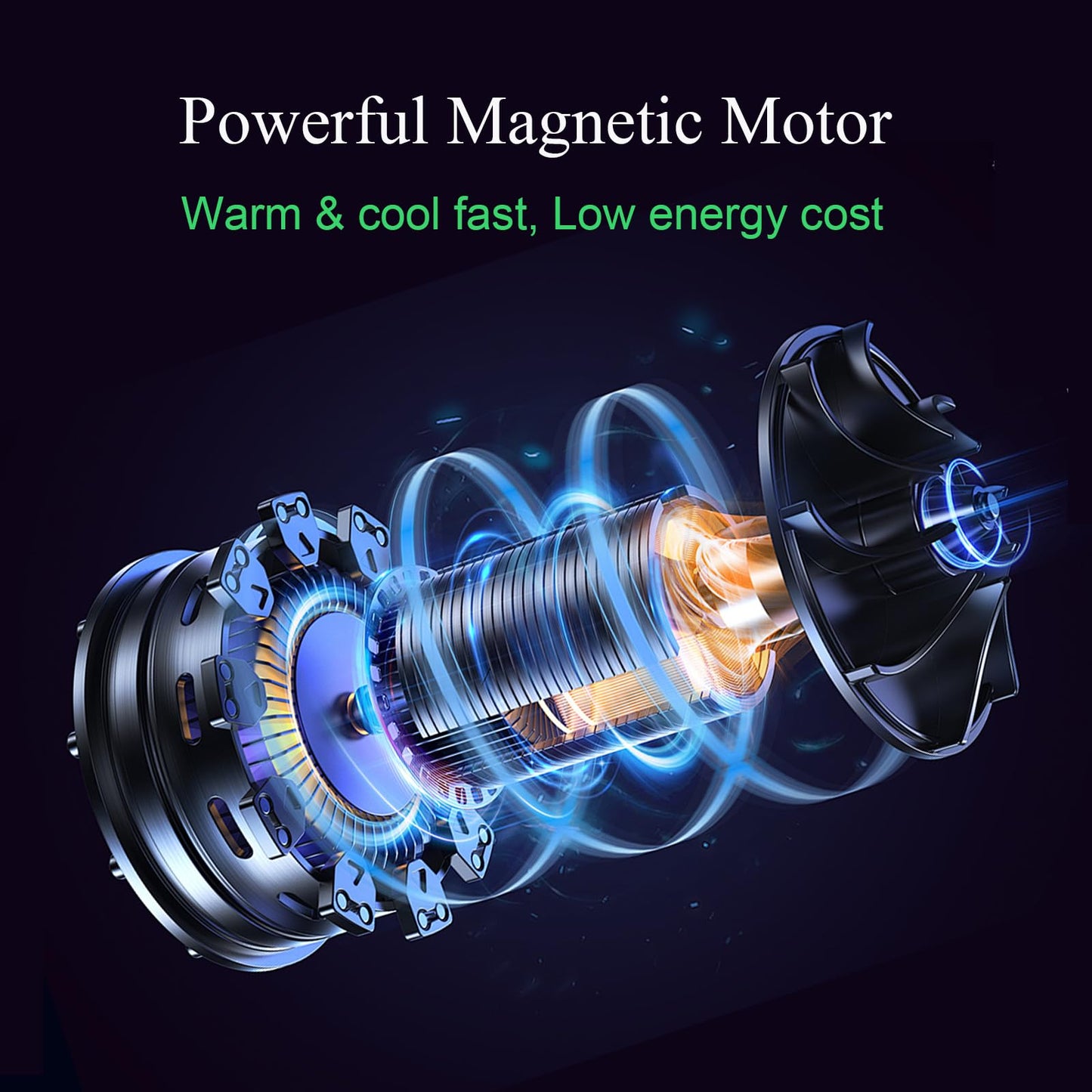 Bladeless Heater and Fan Combo, 1400 Watt Heater Fan and 40 Watt Cold Fan, 80° Oscillating Fan, All the Season Use, Remote and Touch Control, Floor Tower fan, Office Room, Bedroom, Orange White
