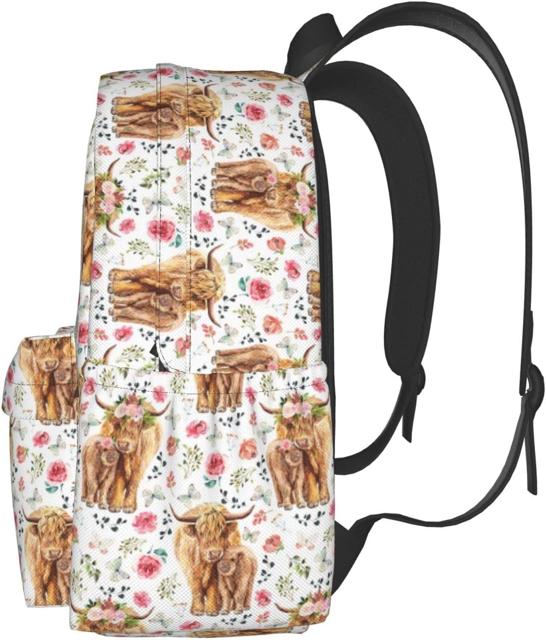 Zisqerts Backpack 16 Inches Backpack Highland Cow Lightweight Travel Laptop