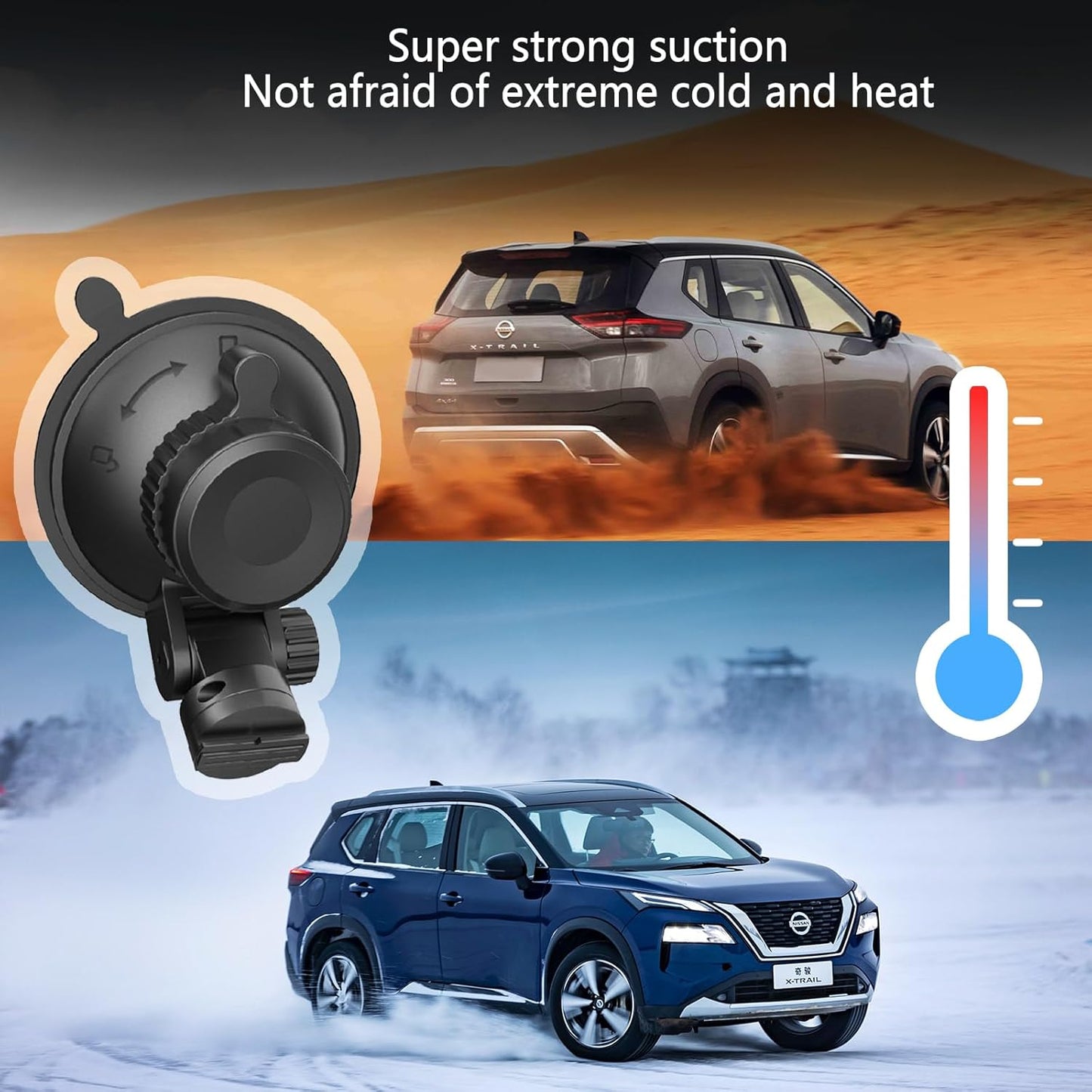 LIUFACAI R2-4K R2-4K 2 Sets Dash Cam Mount, Windshield Suction Cup Mounting Bracket, Suction Cup Bracket, Suitable