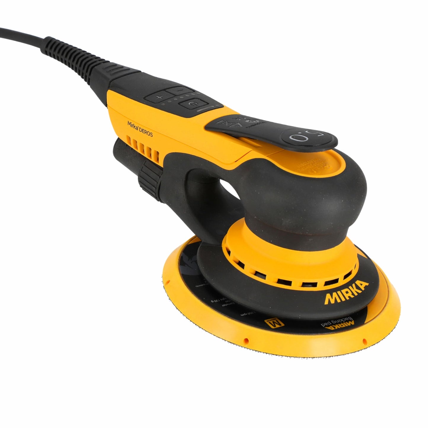Mirka DEROS II 550X - 5" Hook & Loop, 5.0mm Random Orbital Sander - 110V Electric Power Tool for Woodworking, Drywall, Automotive Car & Wood Sanding - Professional Dust-Free Sander