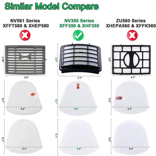 HUZUM Shark Vacuum Filter - Compatible with Navigator Lift-Away Models | High-Quality Replacement Filter